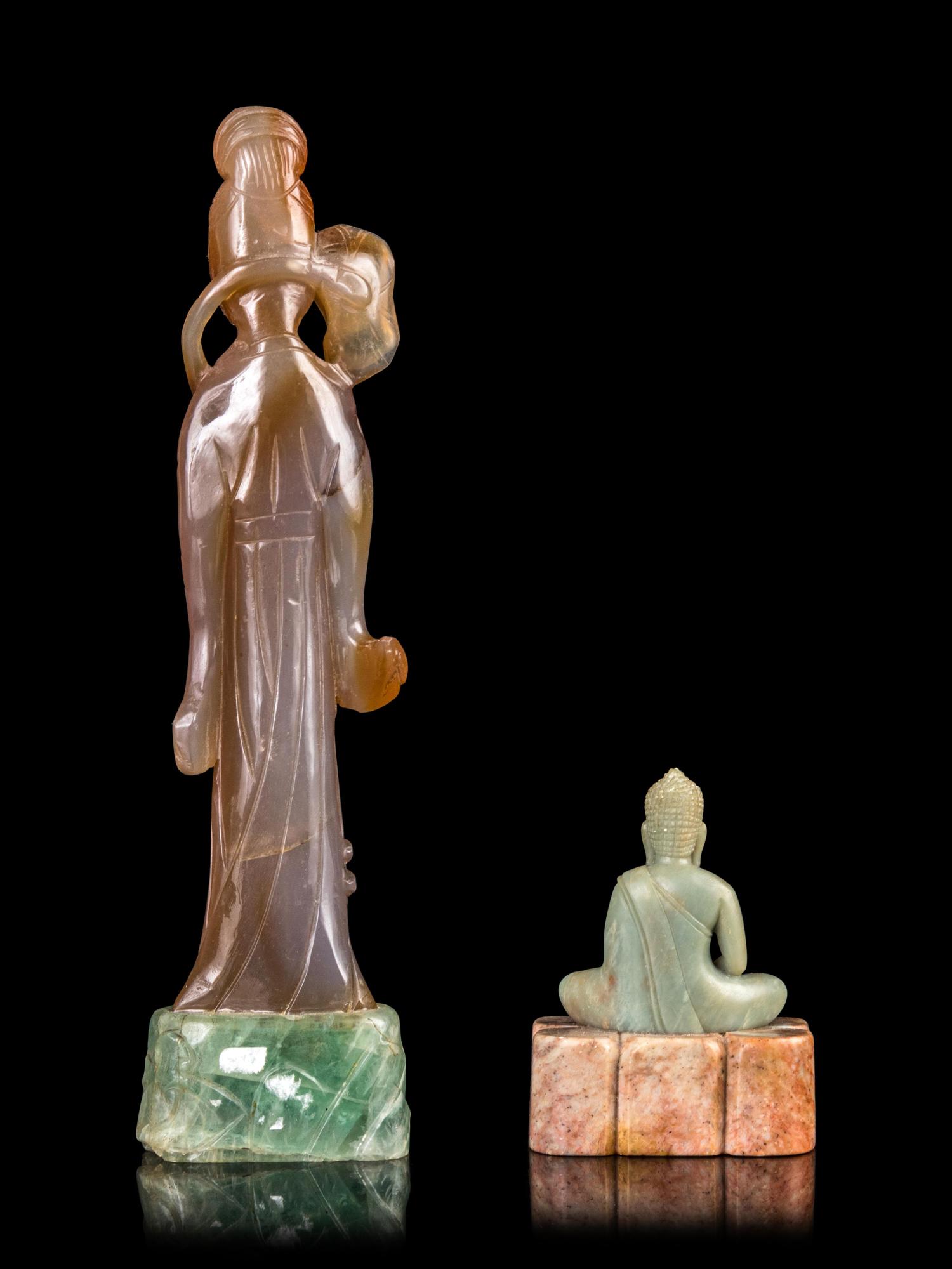 Two Chinese Hardstone Figures