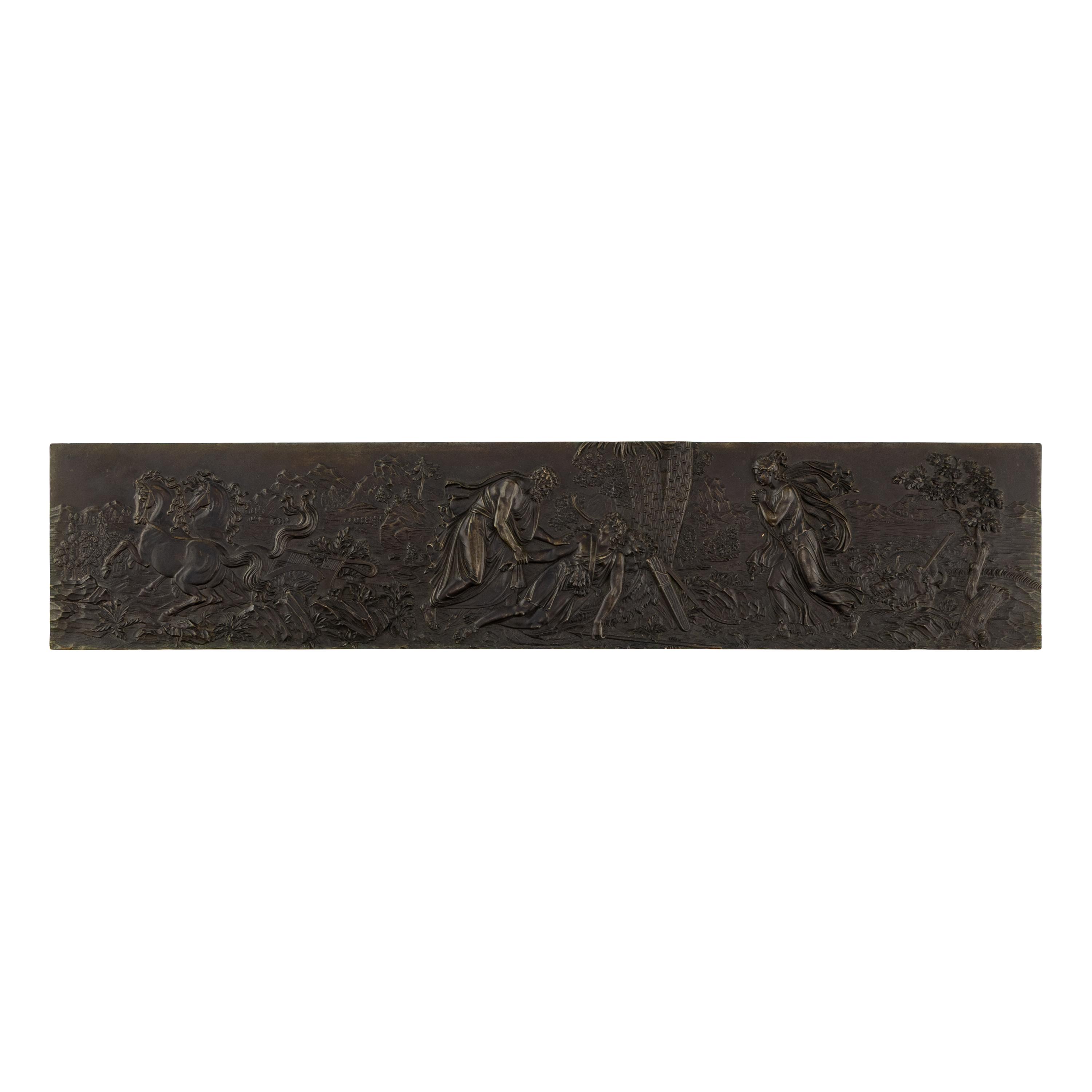 A French Bronze Mythological Relief Plaque