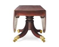 A Federal grained mahogany dining table, Baltimore, MD, circa 1820