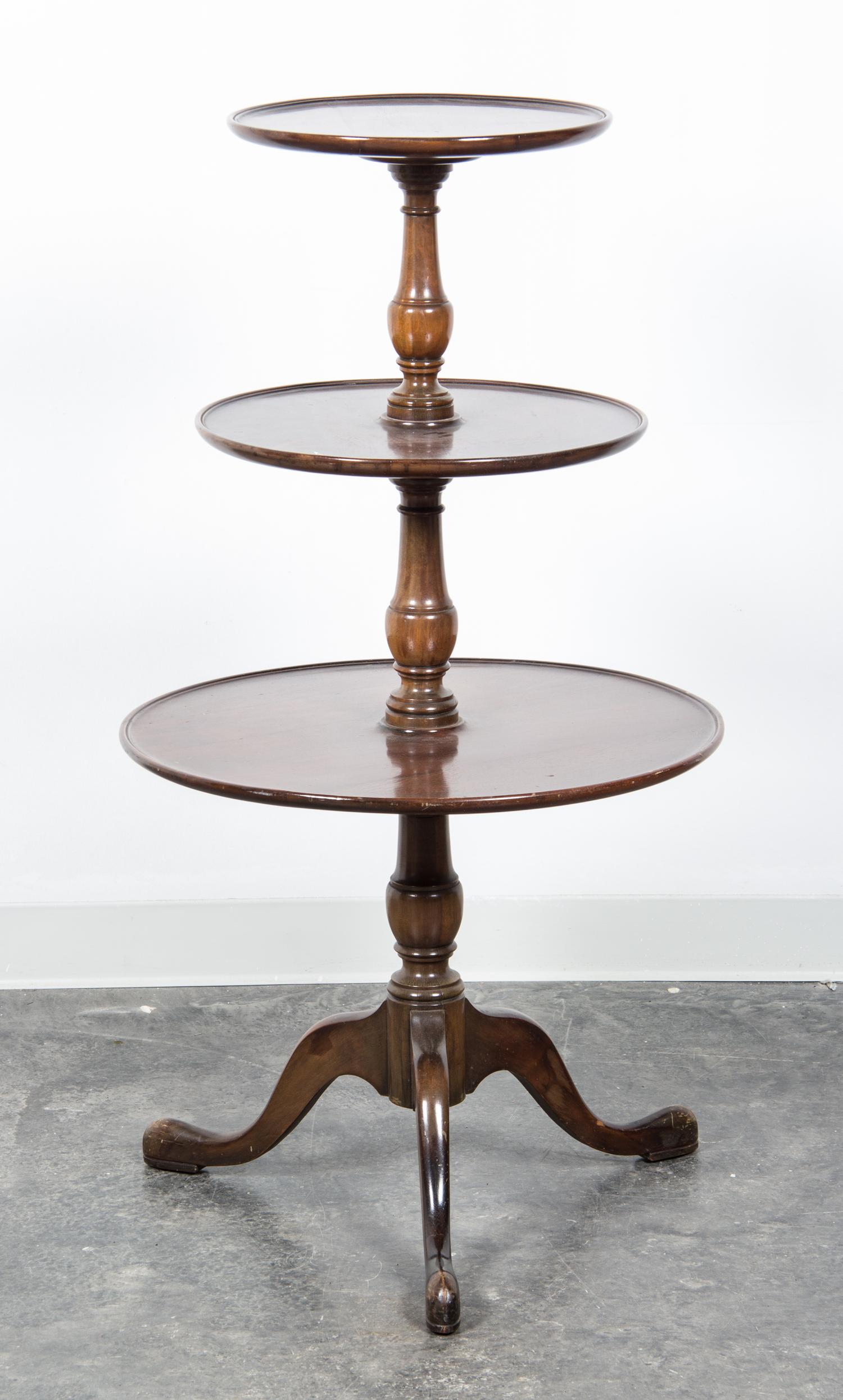A George III Mahogany Dumbwaiter Height 43 inches. — 19TH CENTURY