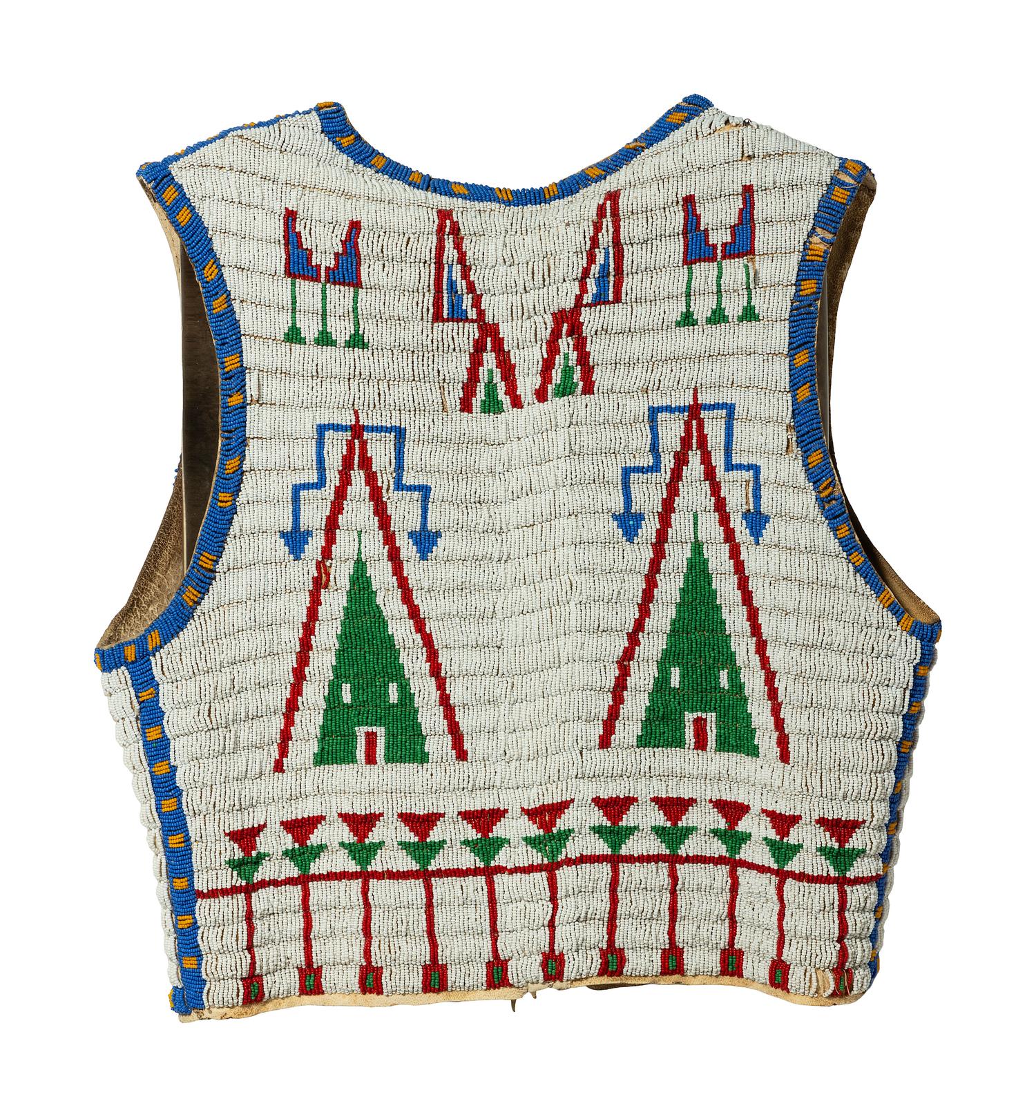 Plains Beaded Hide Vest