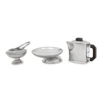 A Group of Three Ercuis Silver-Plate Table Articles