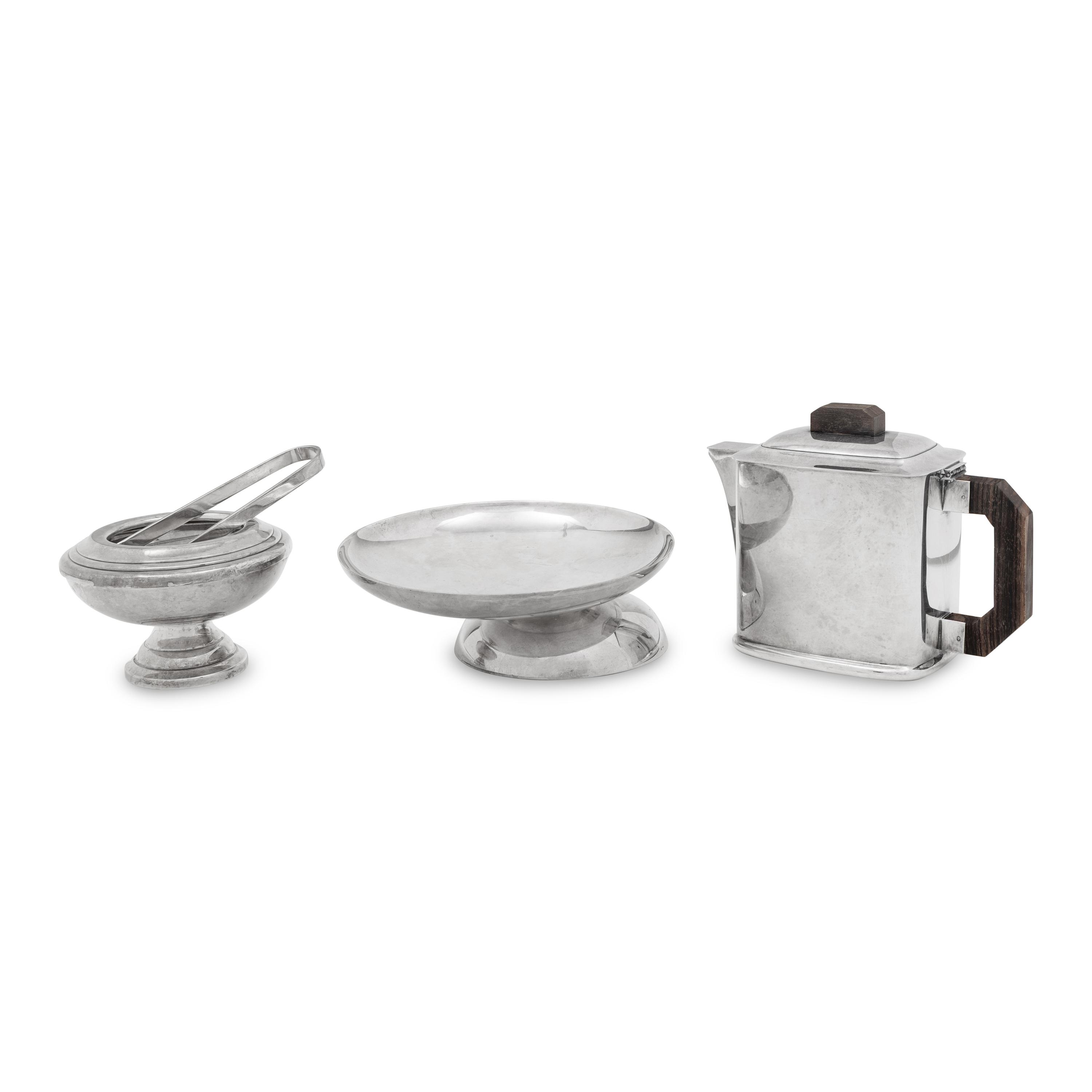 A Group of Three Ercuis Silver-Plate Table Articles