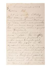 [CIVIL WAR]. "Recolectrance of Andersonville." A post-war manuscript account of Andersonville POW camp authored by former prison guard John Ledley Dagg Hillyer (1848-1910), Co. B, 3rd Regiment Georgia Reserves.