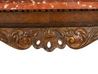 A Pair of Chippendale Style Mahogany and Rojo Alicante Marble Console Tables