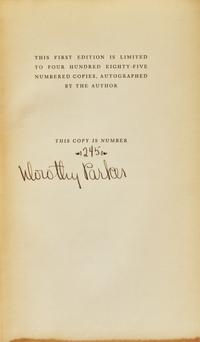 PARKER, Dorothy (1893-1967). Not So Deep as a Well . New York: The Viking Press, 1936.