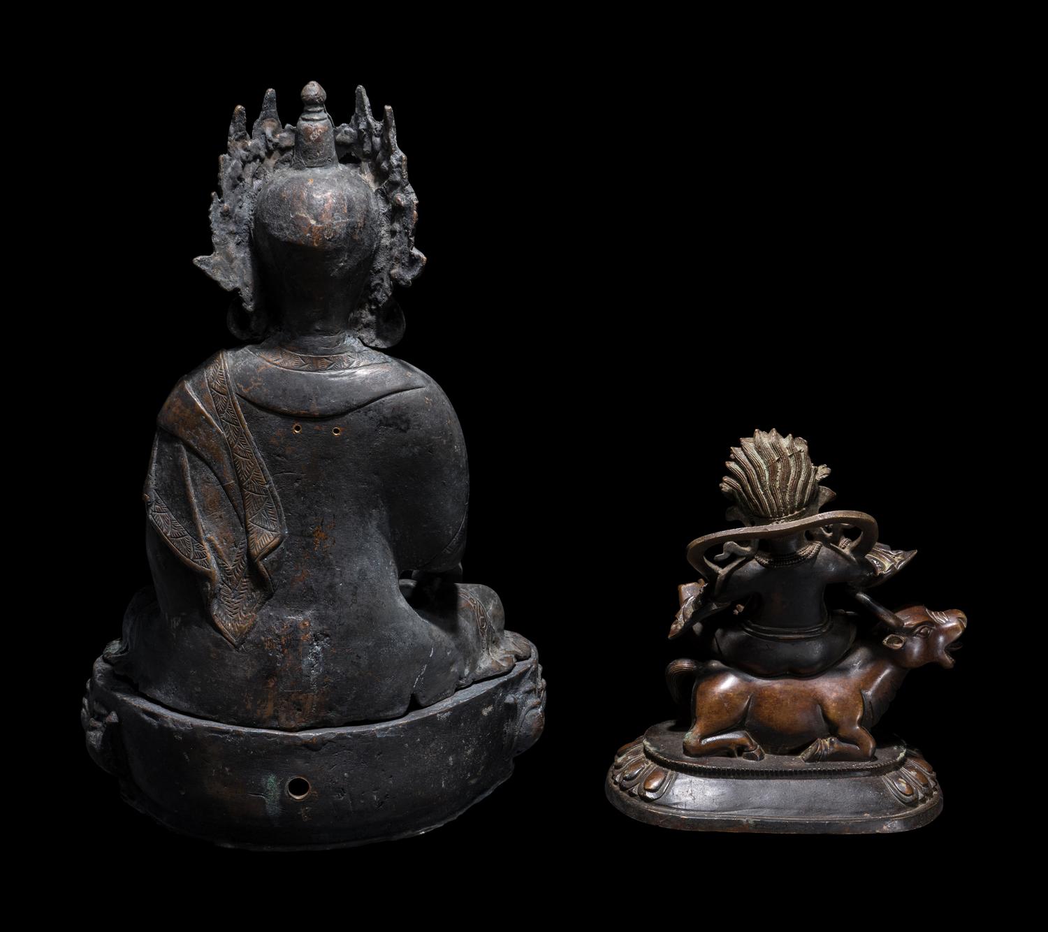 Two Sino-Tibetan Bronze Figures of Bodhisattva