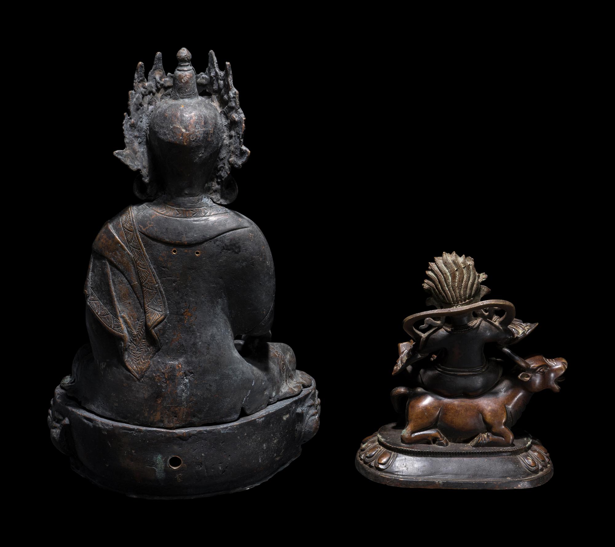 Two Sino-Tibetan Bronze Figures of Bodhisattva