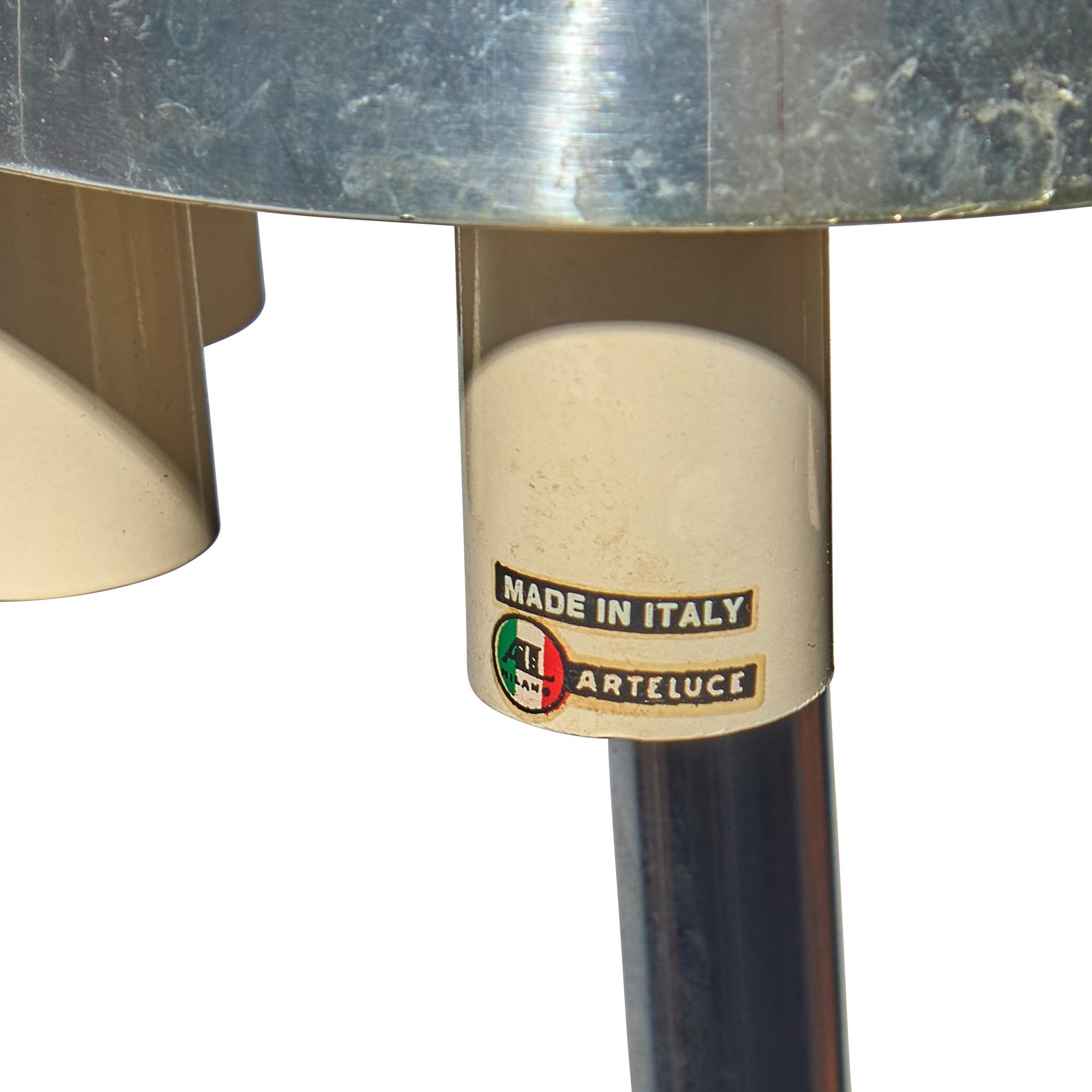 Floor lamps model 1005/B, pair, c. 1963 Arteluce, Italy