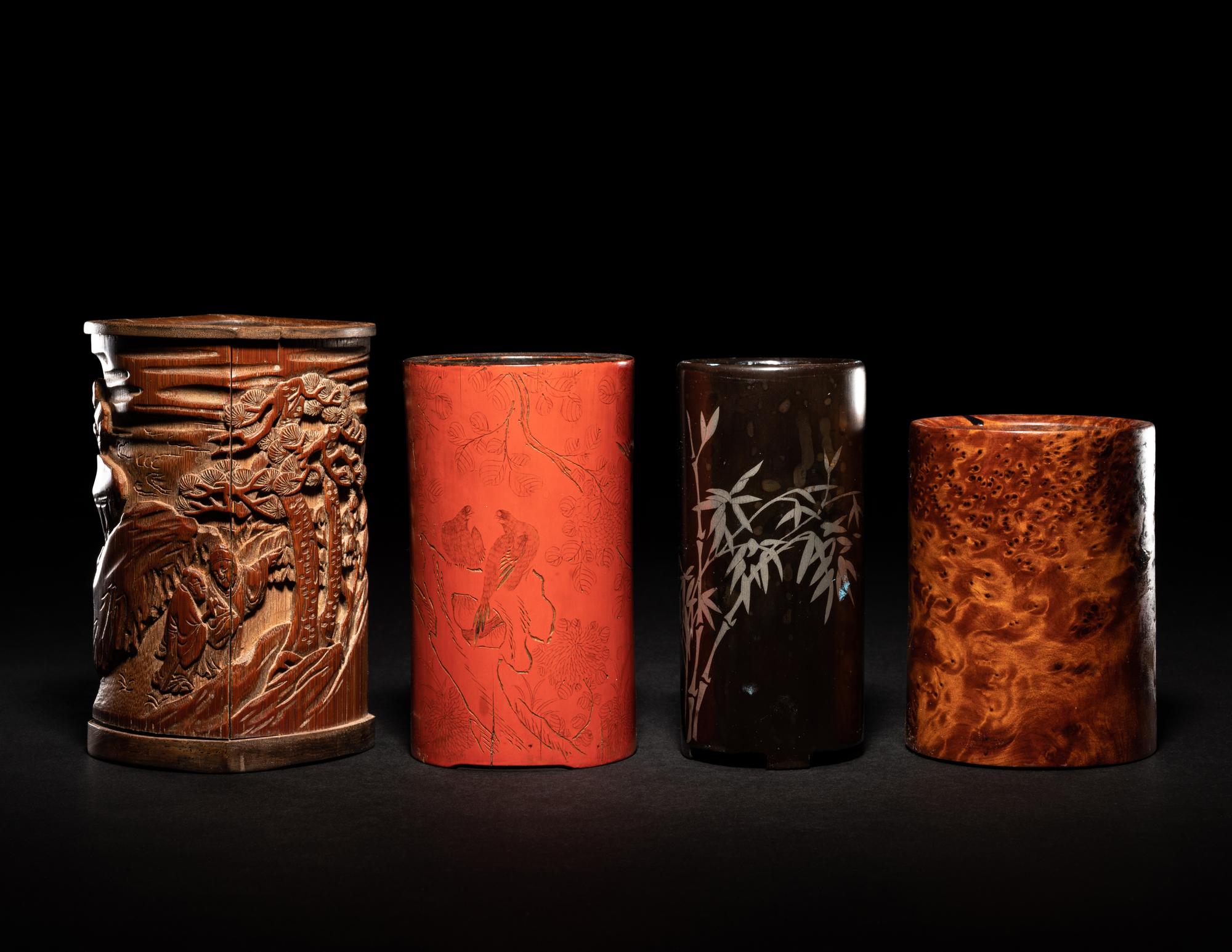 Four Chinese Brushpots, Bitong