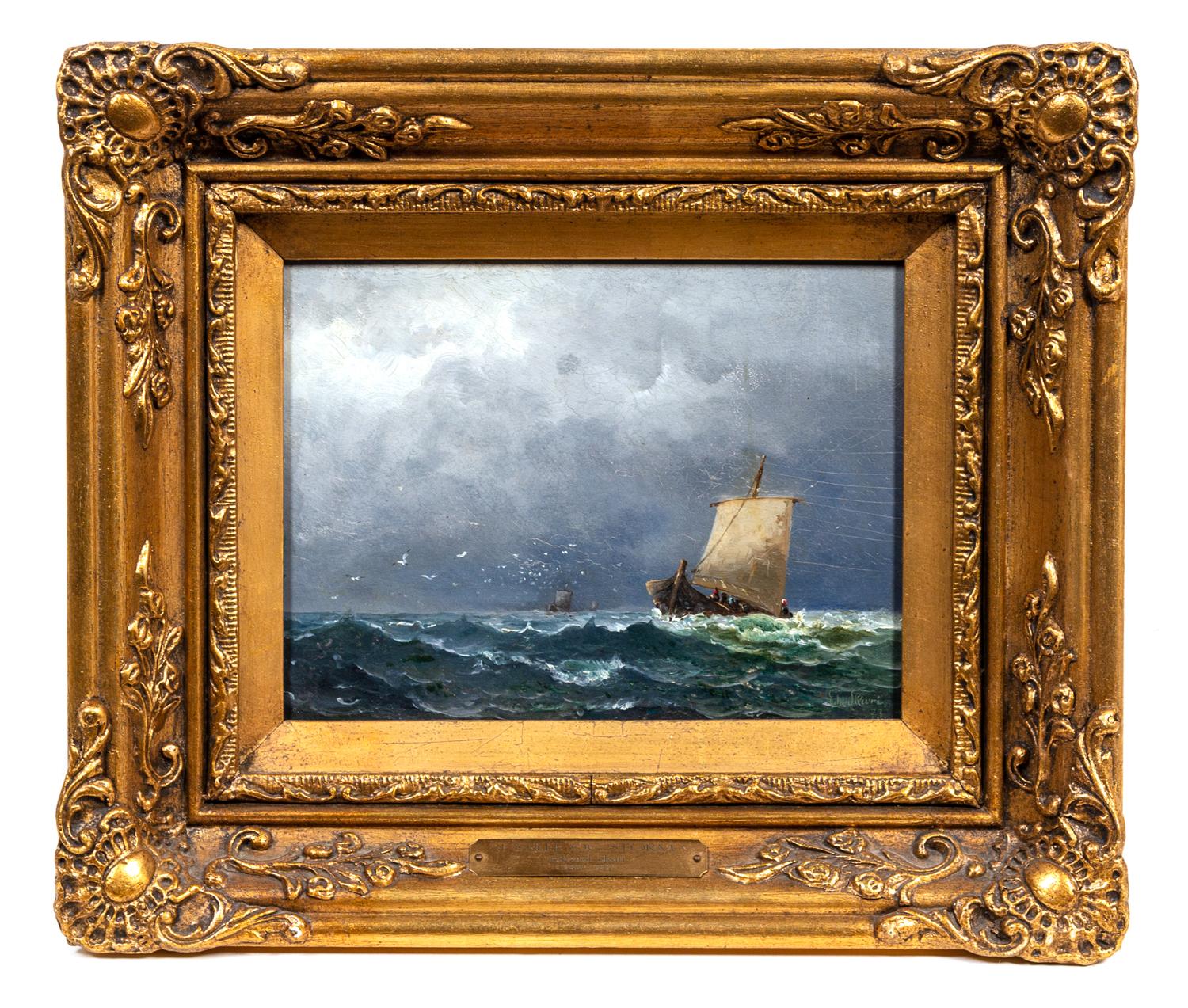 Edvard Skari, (Norwegian, 1839-1903), I Stille og Storm, 1873