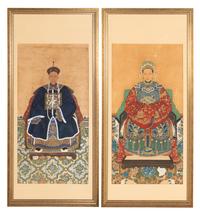 A Pair of Chinese Ancestral Portraits