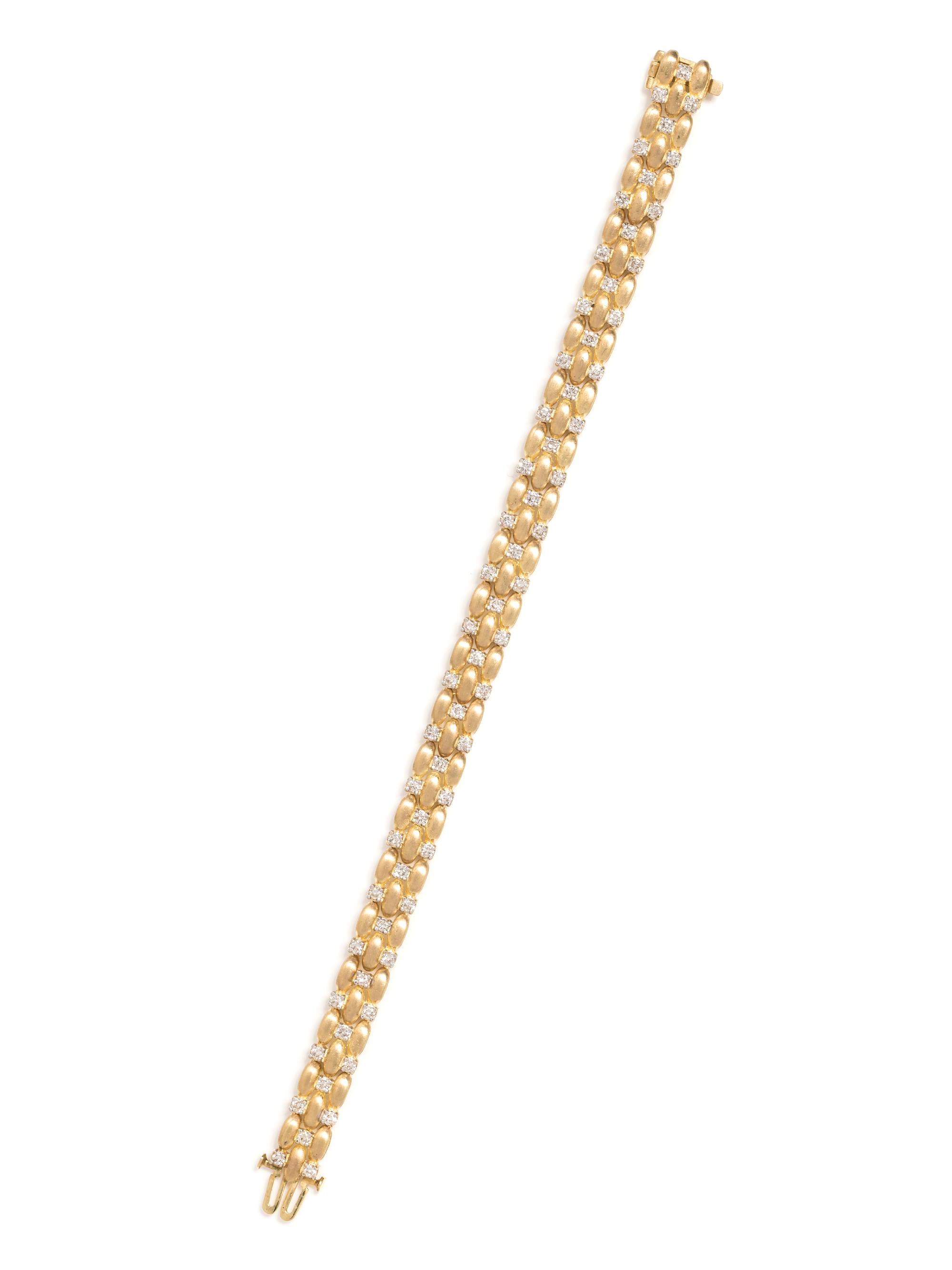YELLOW GOLD AND DIAMOND BRACELET