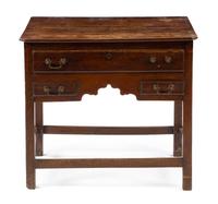 A George III Style Oak Table Height 29 3/8 x width 33 1/2 x depth 22 3/4 inches. — 19TH CENTURY