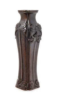 A Bronze Lobed Quatrefoil Baluster Vase Height 11 1/8 inches. — MING DYNASTY, 16TH/17TH CENTURY