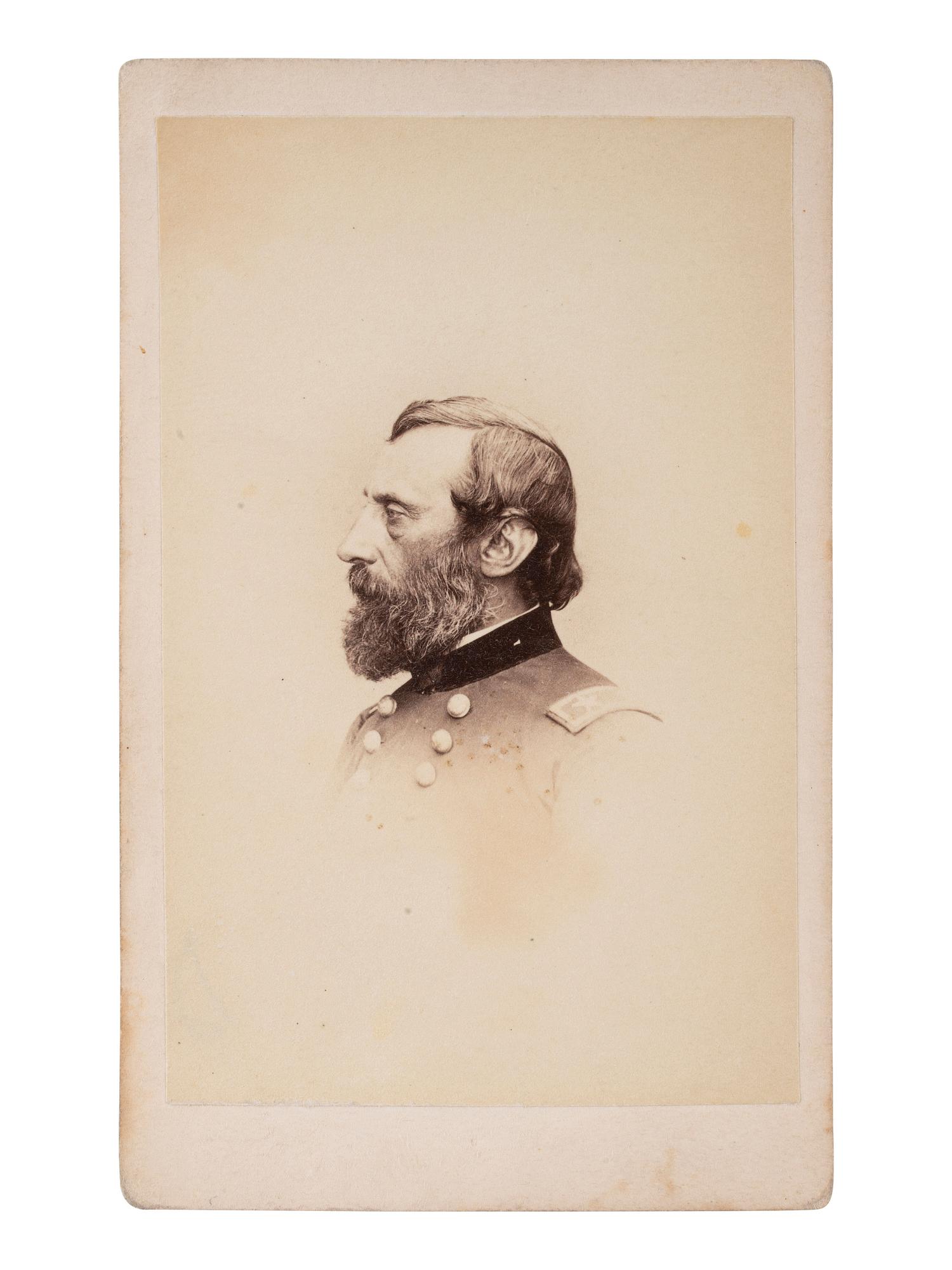 [CIVIL WAR - GETTYSBURG]. BRADY, Mathew (1822-1896), photographer. CDV of General Henry Jackson Hunt, Chief of Artillery, Army of Potomac. Washington, DC.