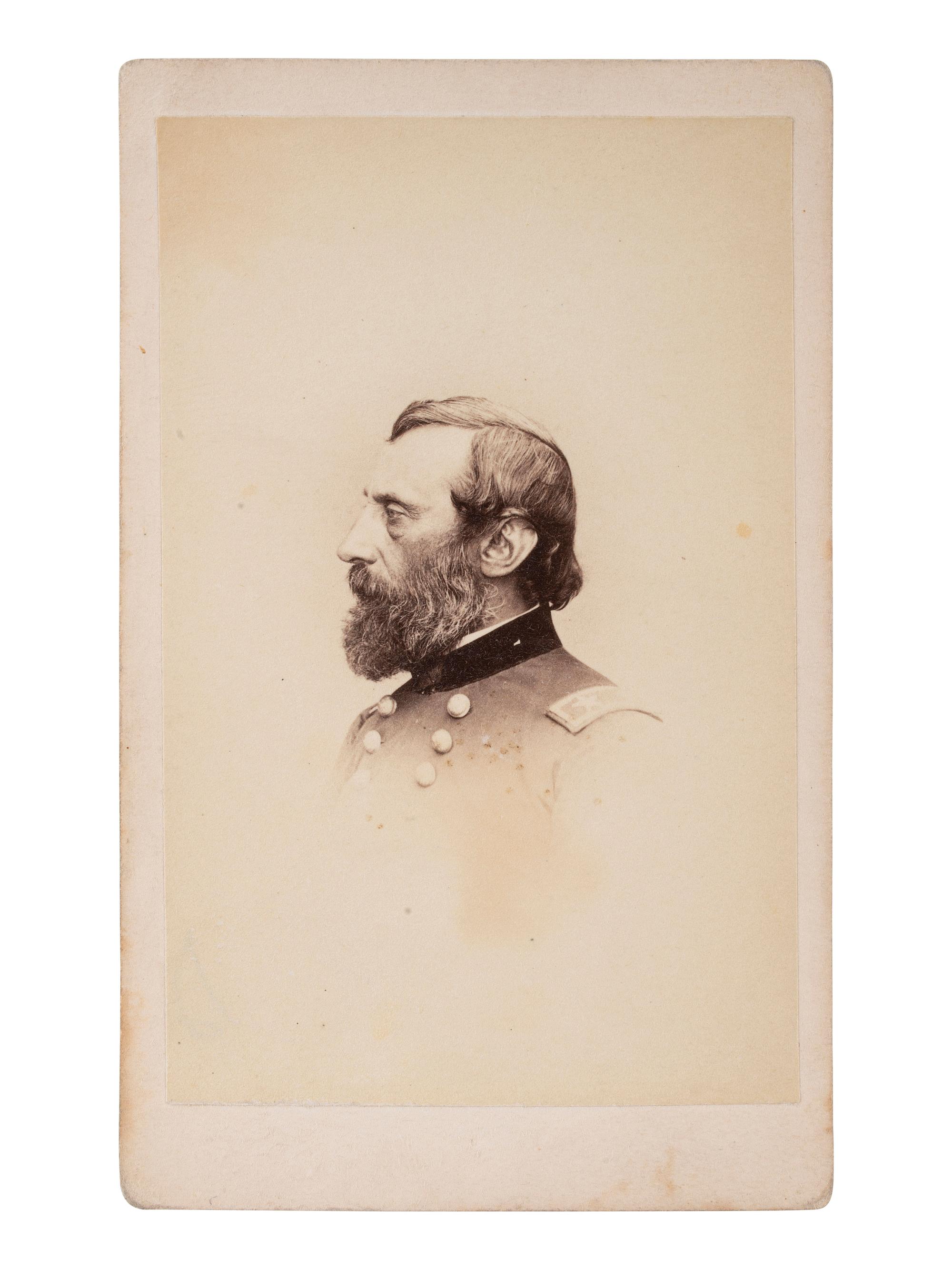 [CIVIL WAR - GETTYSBURG]. BRADY, Mathew (1822-1896), photographer. CDV of General Henry Jackson Hunt, Chief of Artillery, Army of Potomac. Washington, DC.