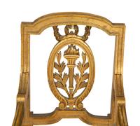 A Louis XVI Style Giltwood Child's Armchair