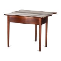 A Federal Cherrywood Serpentine Top Games Table