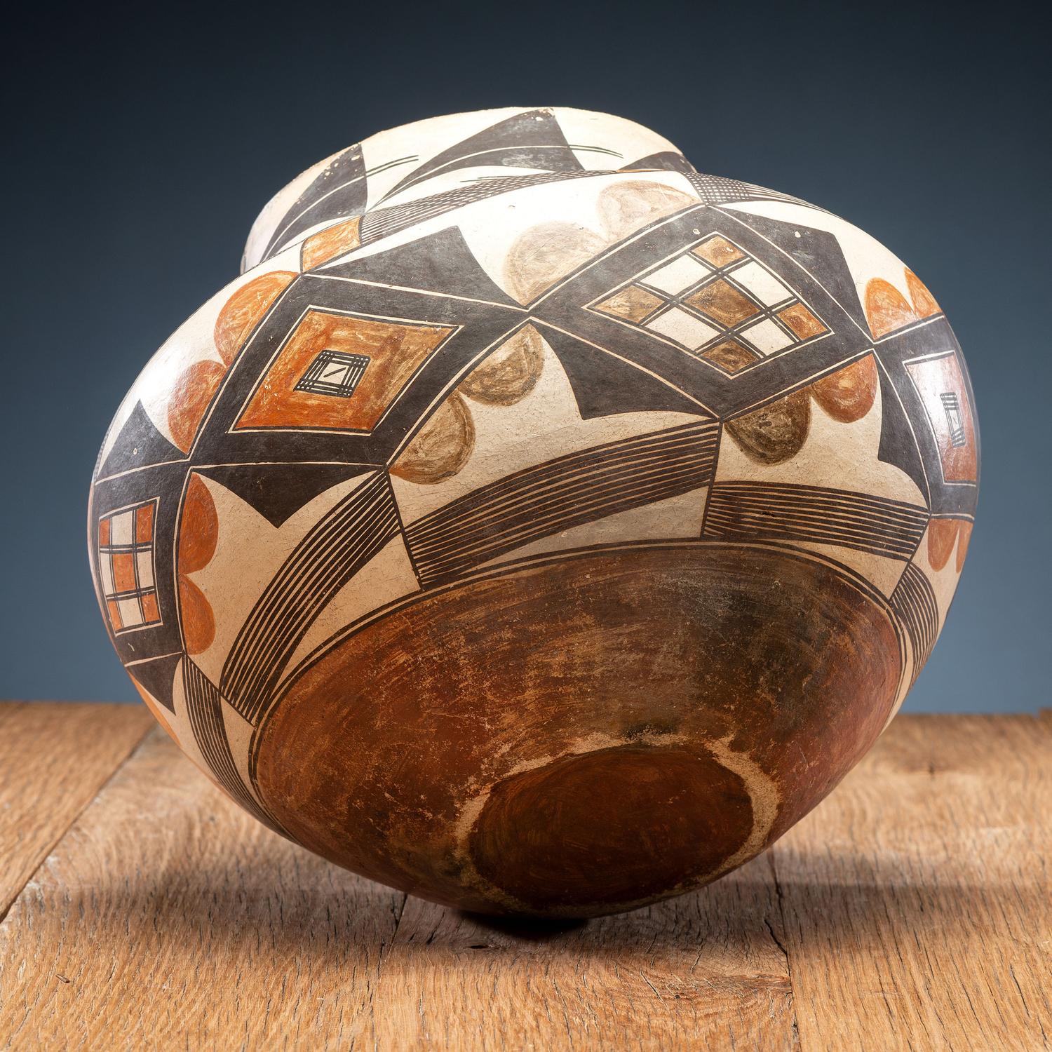 Acoma Polychrome Pottery Olla