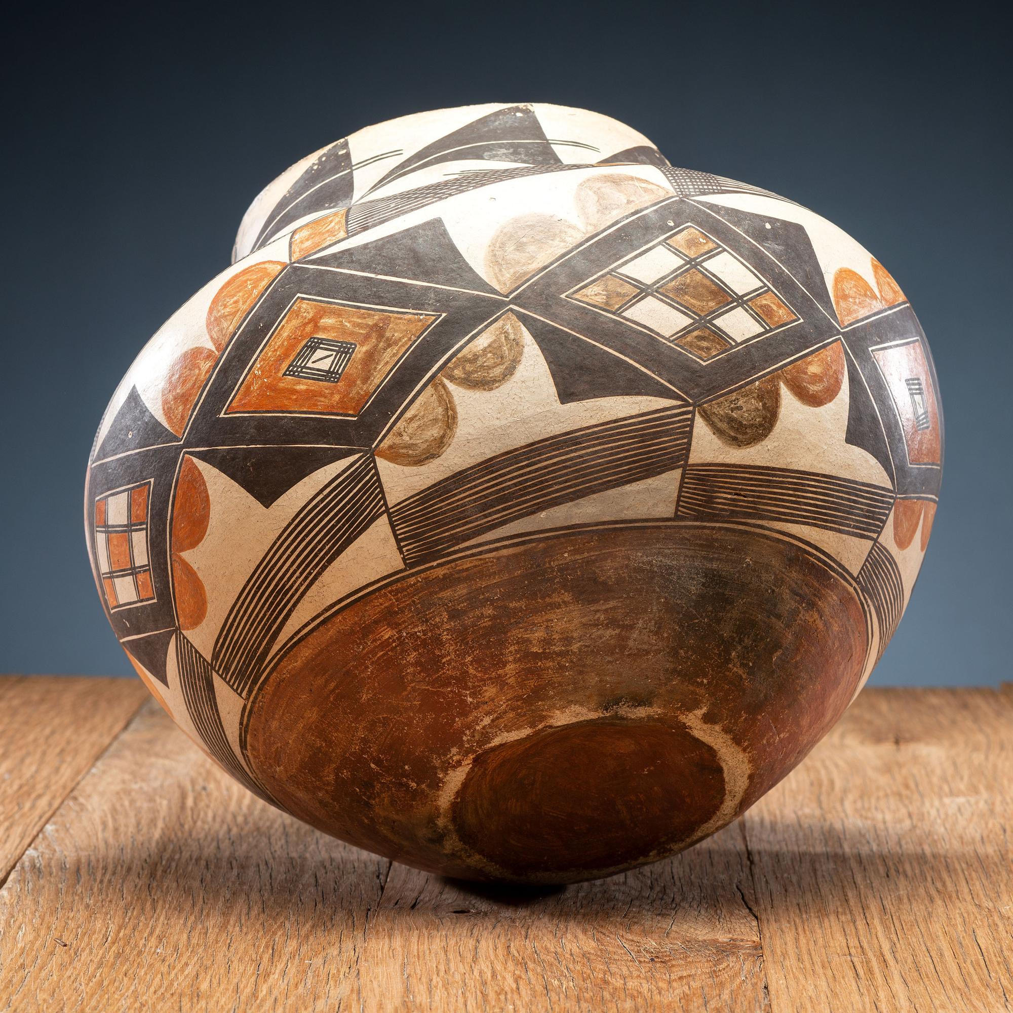 Acoma Polychrome Pottery Olla