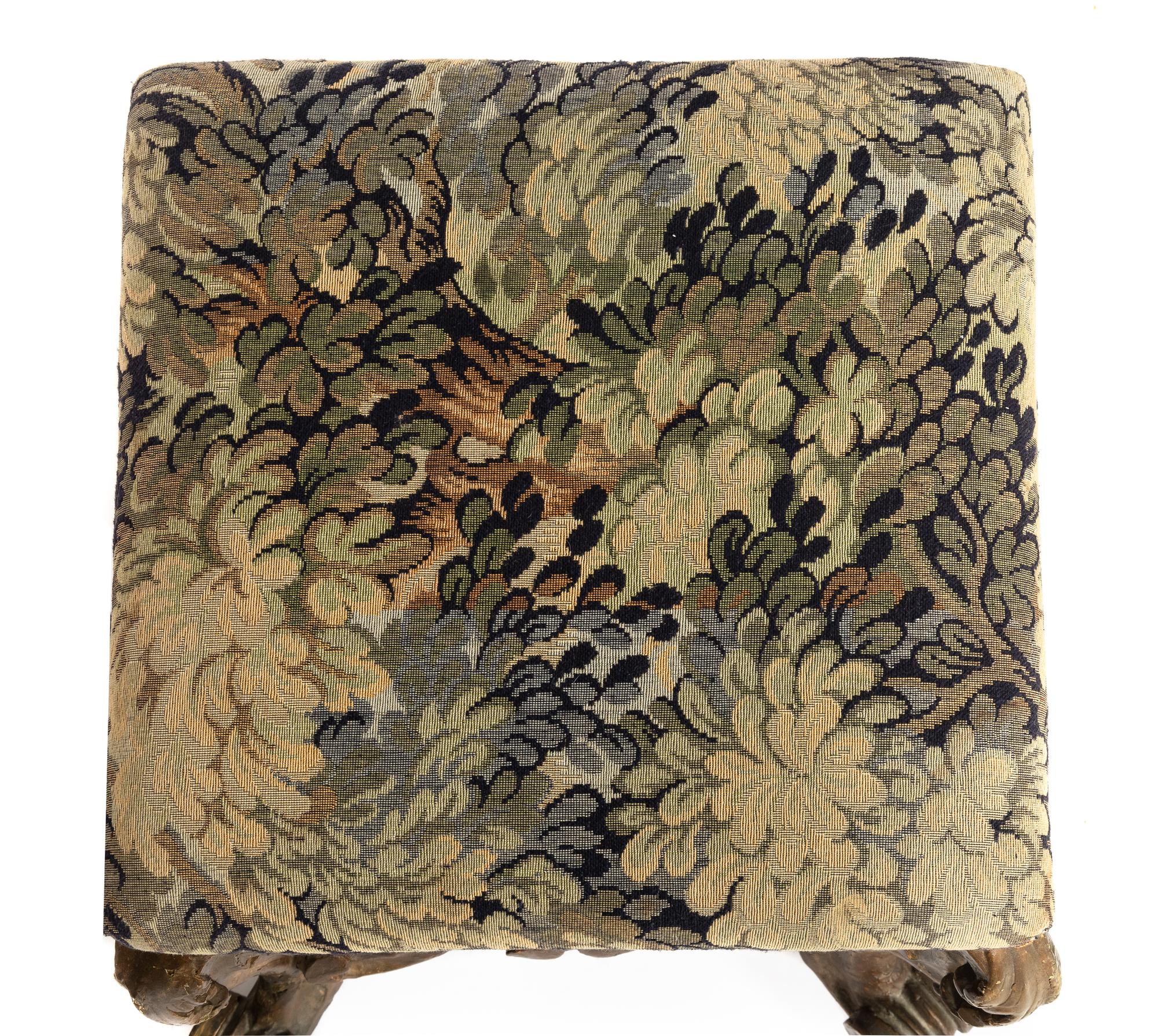 A Pair of Continental Baroque Carved Tabourets