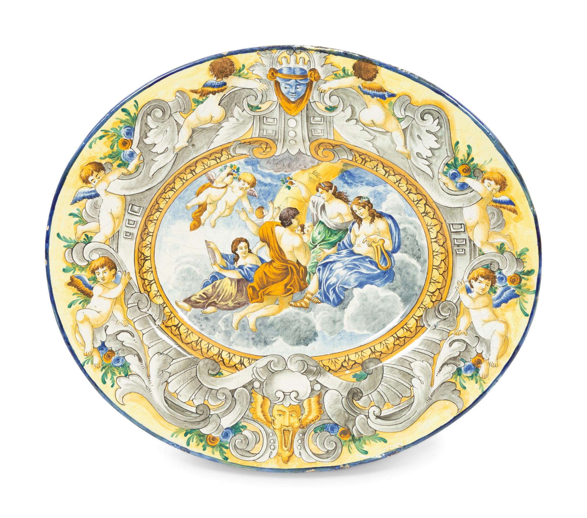 An Italian Majolica Oval Bowl