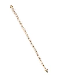 YELLOW GOLD AND DIAMOND TENNIS BRACELET