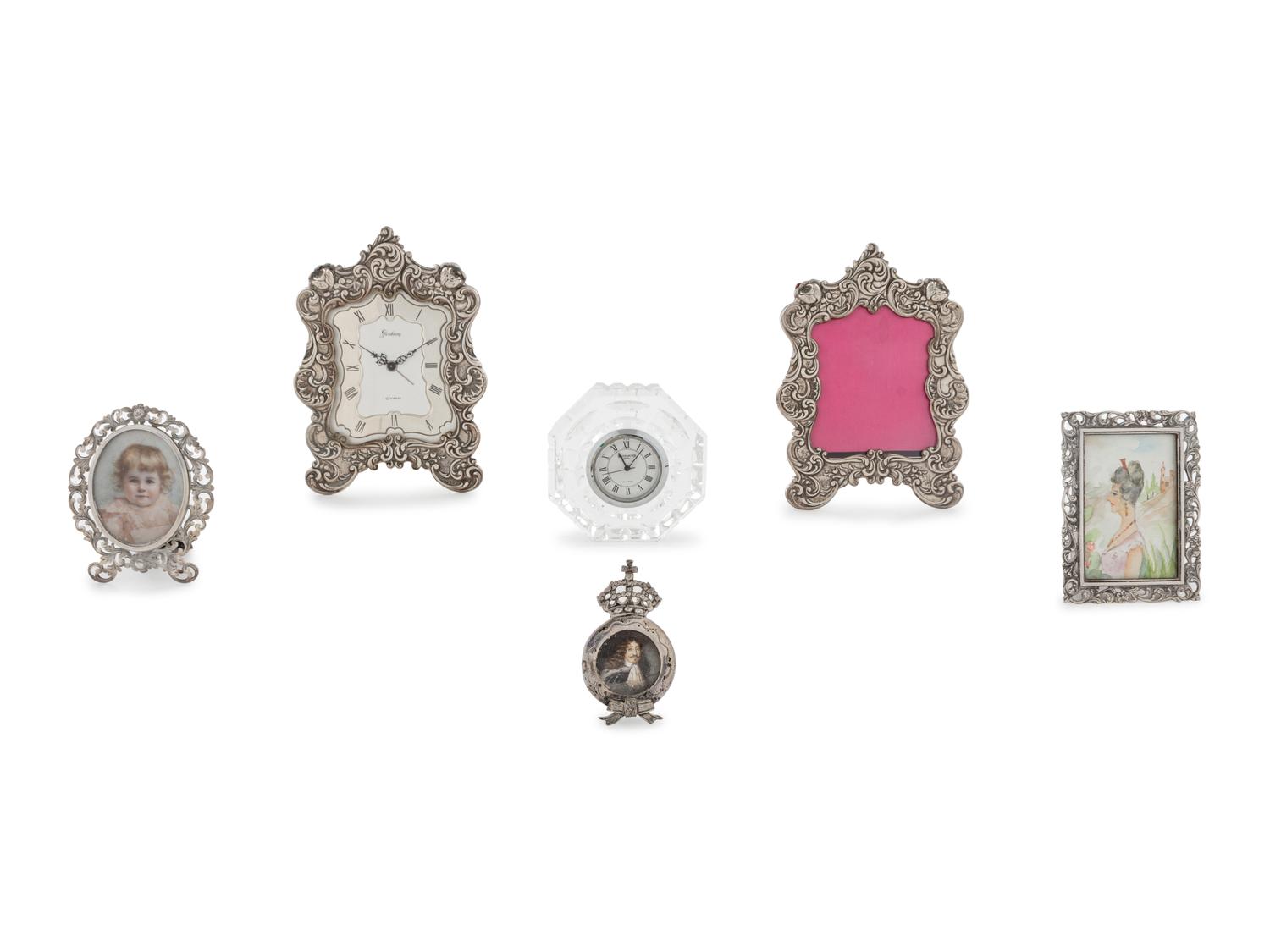 A Collection of Silver and Silvered Metal Table Articles