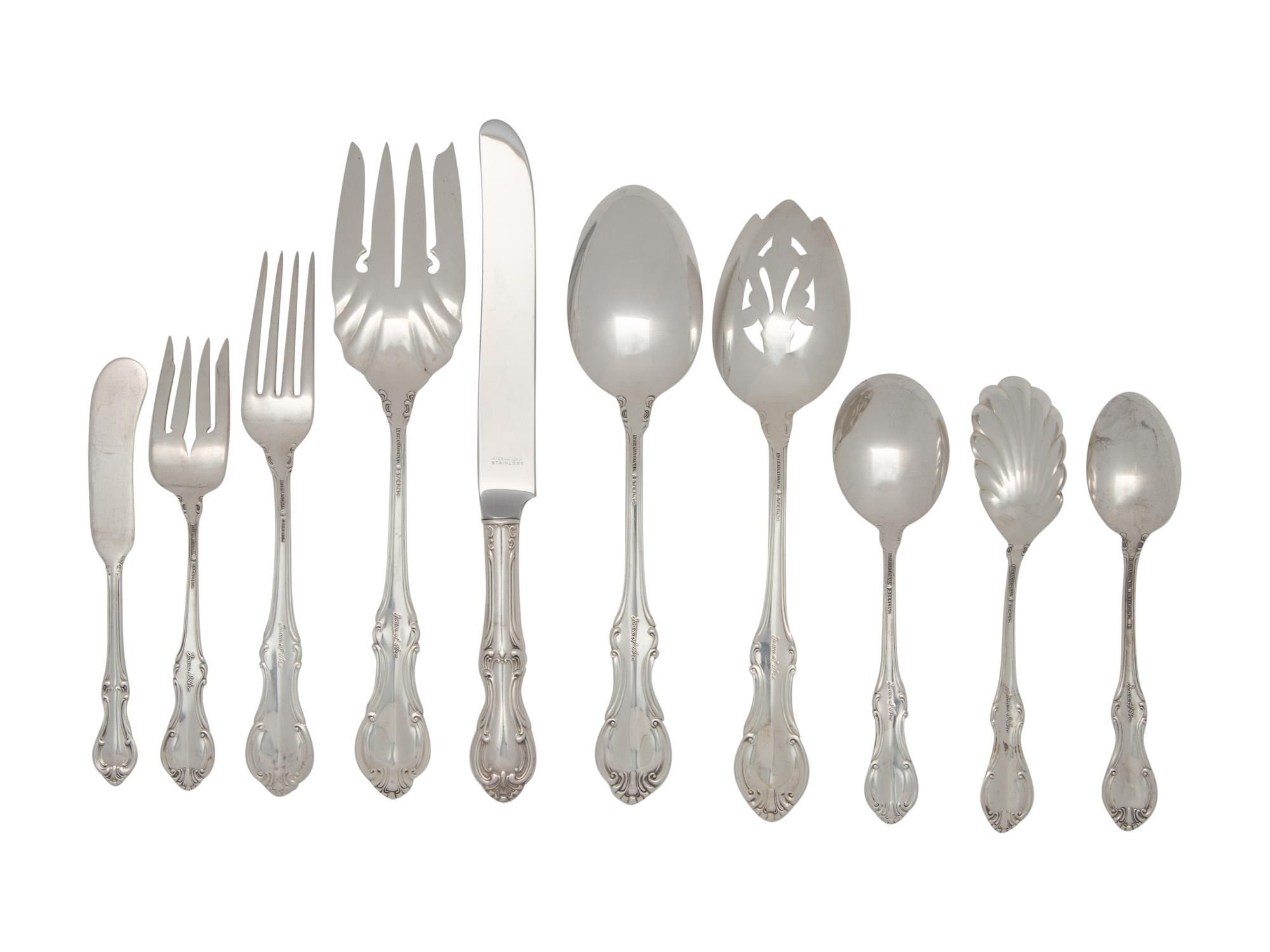 An American Silver Flatware Service