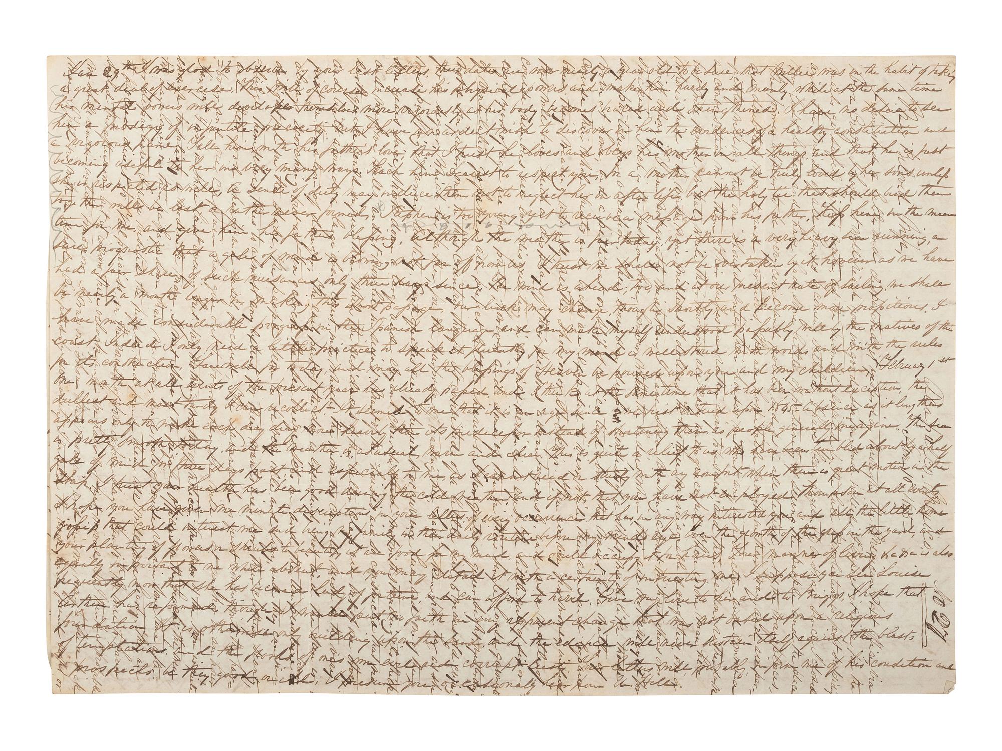 [MEXICAN WAR]. Letter written by Naval Surgeon Dr. William J. Powell. Acapulco, Mexico, 1845.
