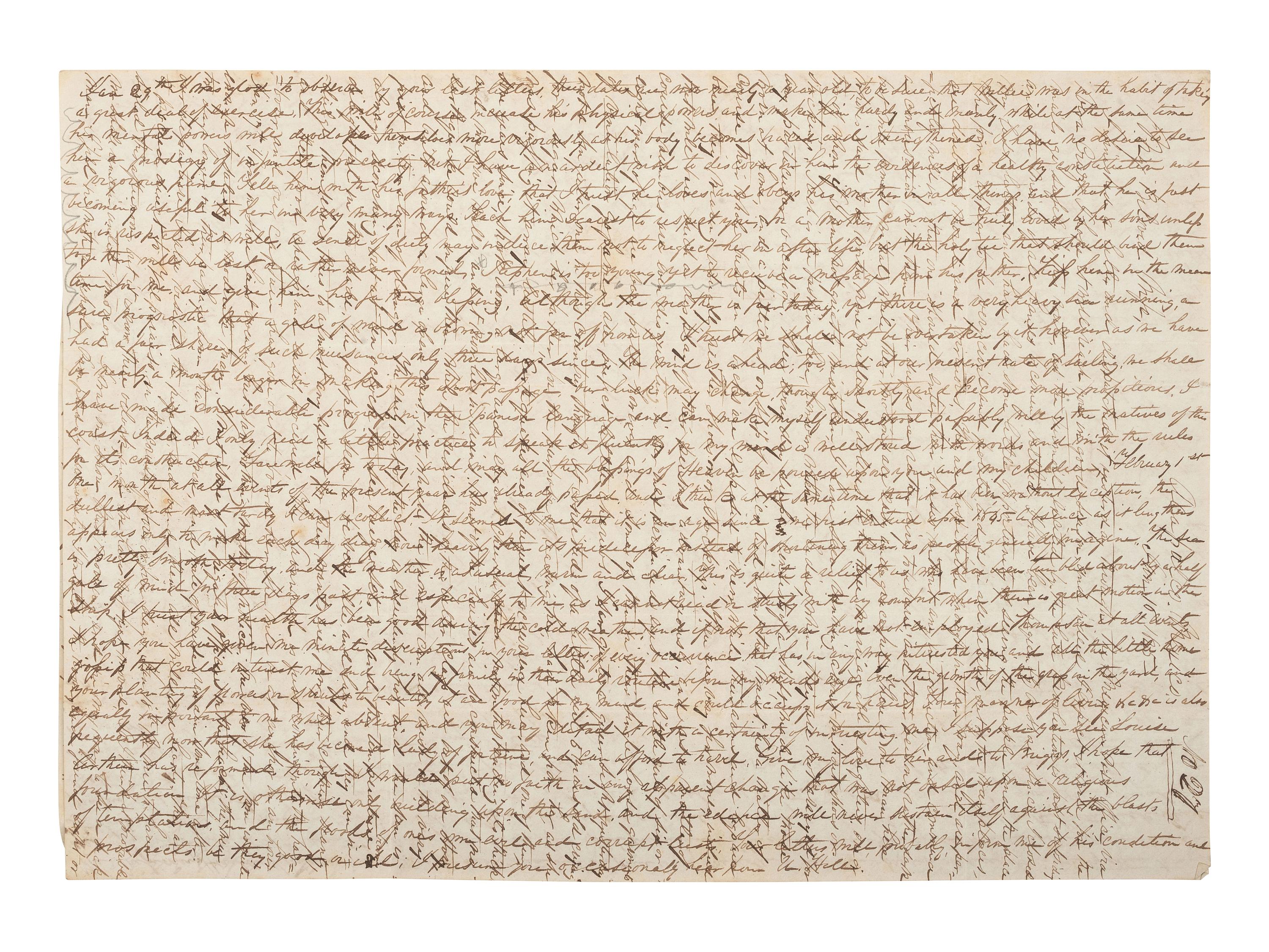 [MEXICAN WAR]. Letter written by Naval Surgeon Dr. William J. Powell. Acapulco, Mexico, 1845.
