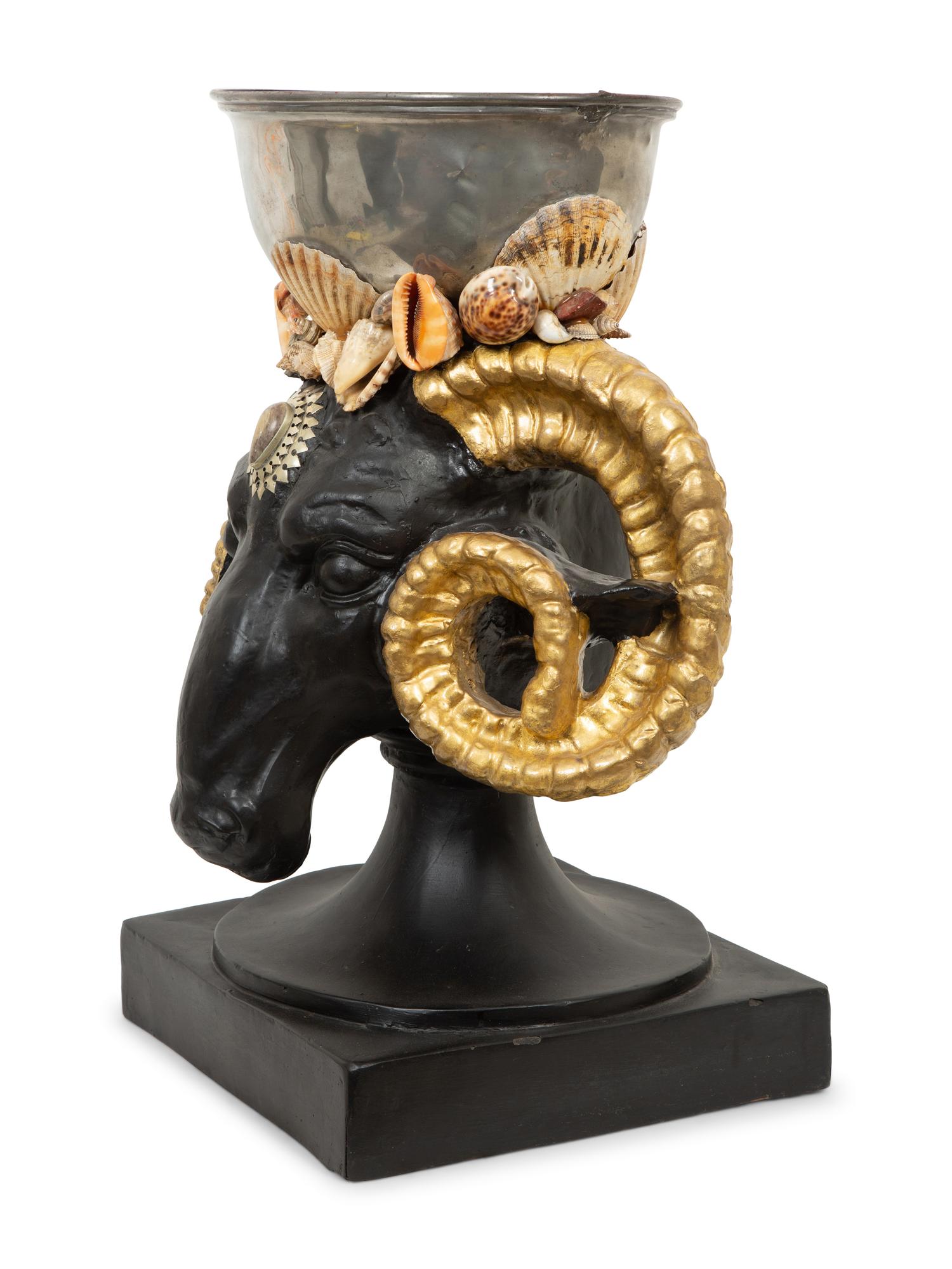 An Anthony Redmile Ram's Head Centerpiece