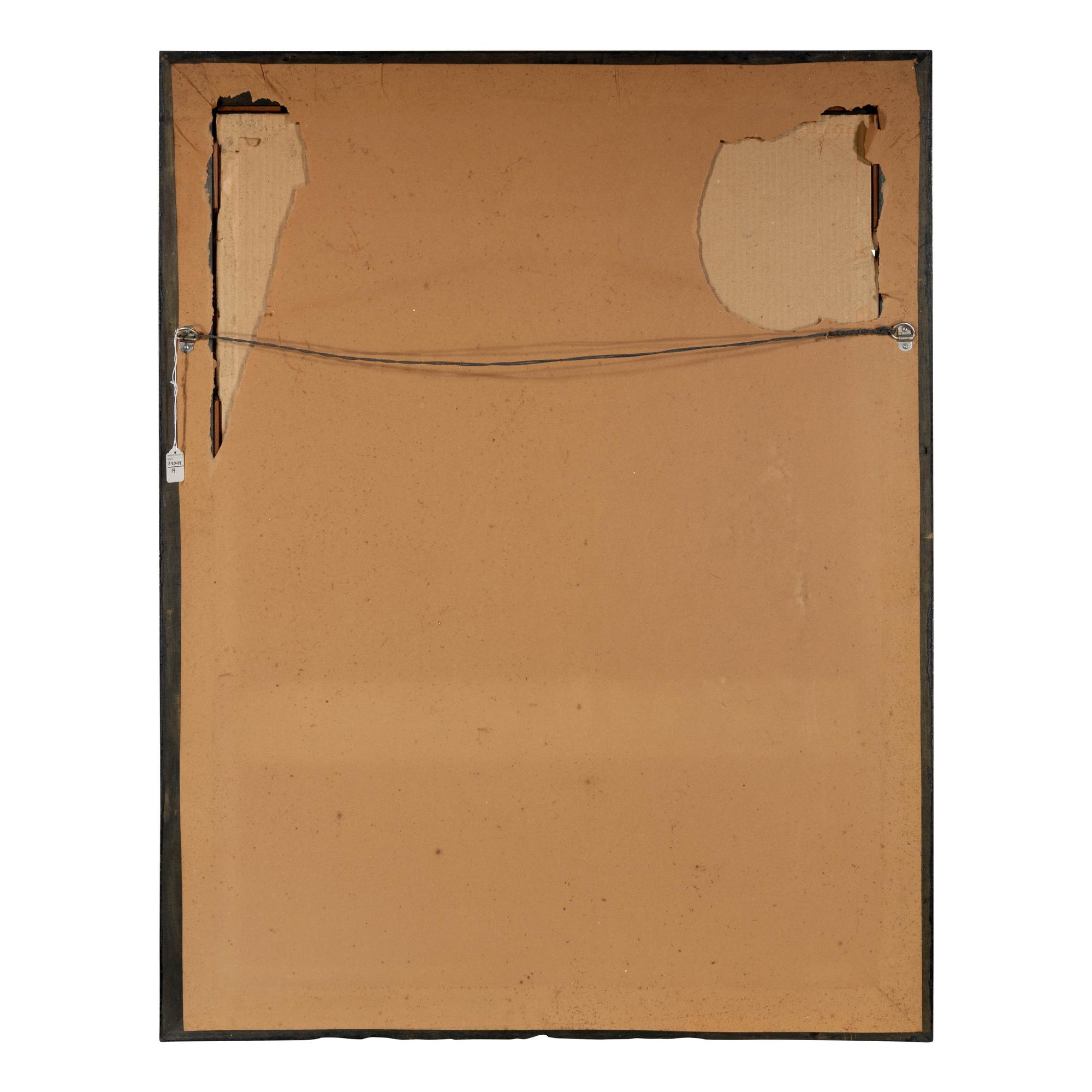 A Chinese Reverse Painted Glass Panel
