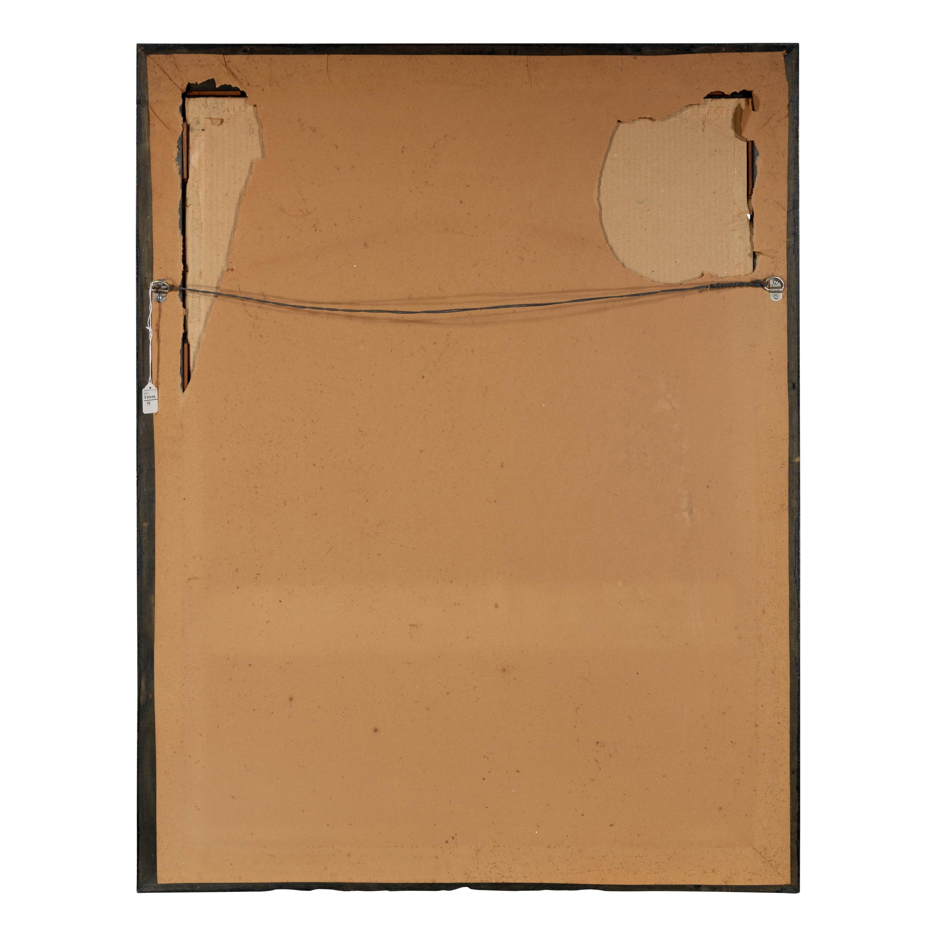 A Chinese Reverse Painted Glass Panel