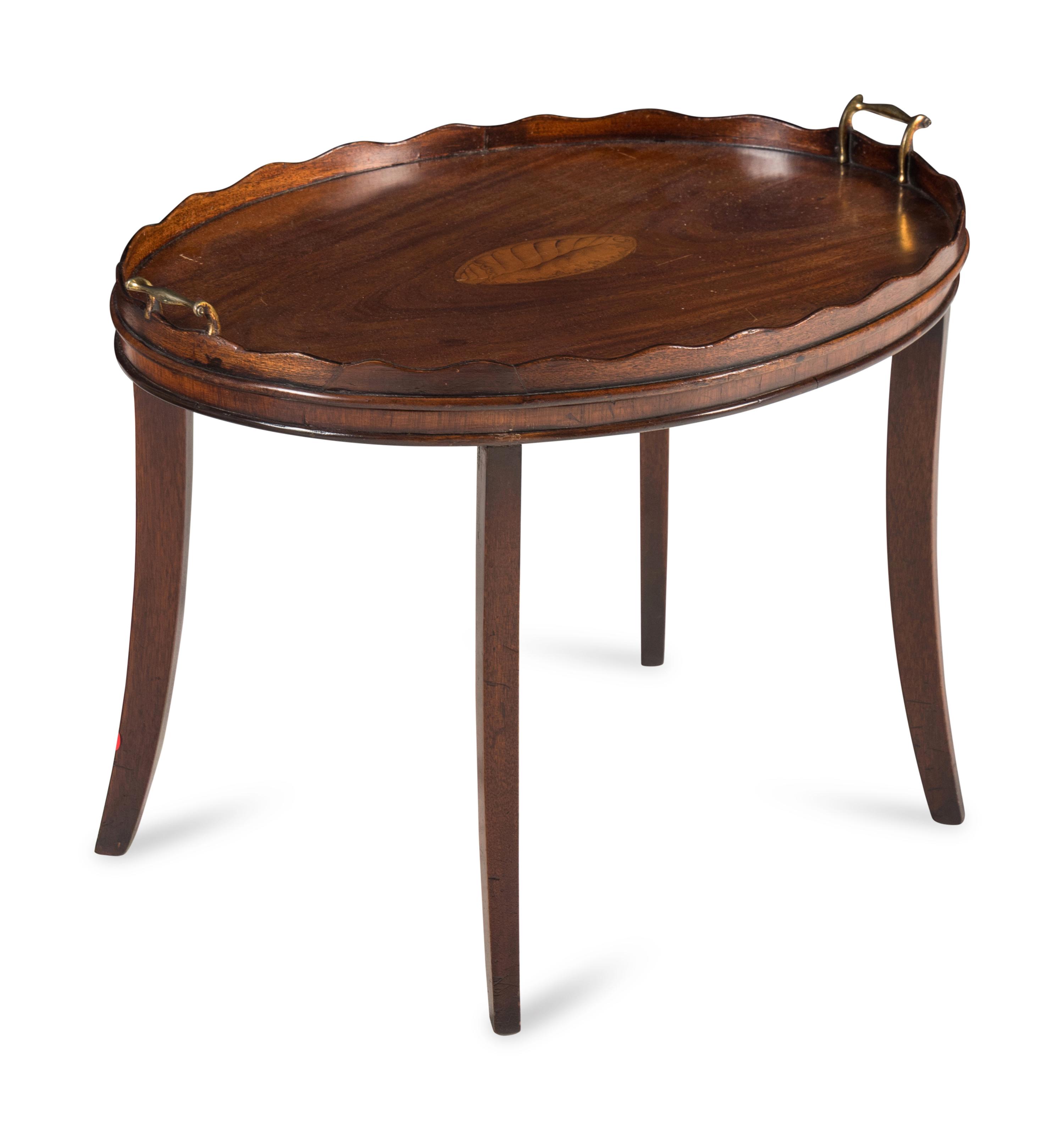 An English Mahogany Low Tray Table