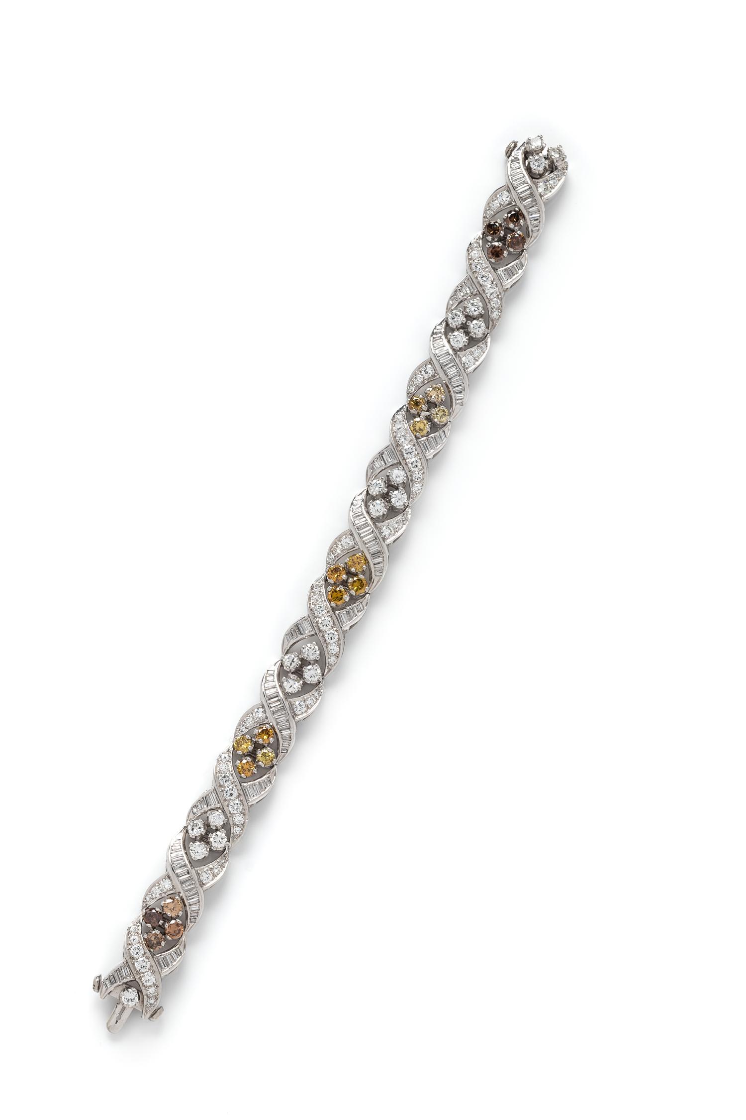 DIAMOND AND COLORED DIAMOND BRACELET