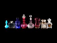 A Group of Glass Scent Bottles