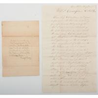 Civil War Hand-Drawn Map of the Siege of Suffolk, Virginia, Owned by Private William Gragg, 6th Massachusetts Infantry, With War-Date Correspondence