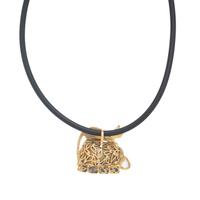 Coomi, Egyptian Scarab, Diamond, and Yellow Gold Cat Necklace