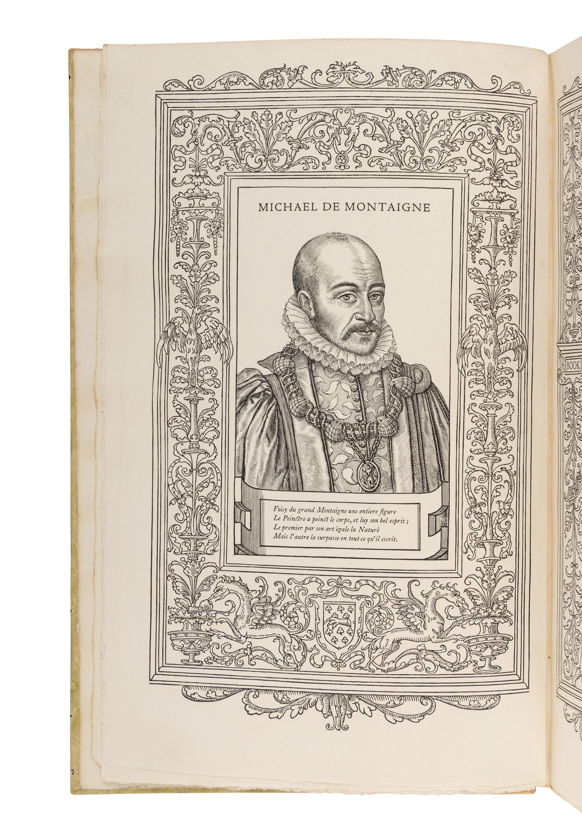 MONTAIGNE, Michael (1533-1592). Essays of Michael Lord of Montaigne . John Florio, translator. Boston and New York: Houghton Mifflin & Company, 1902-1904.