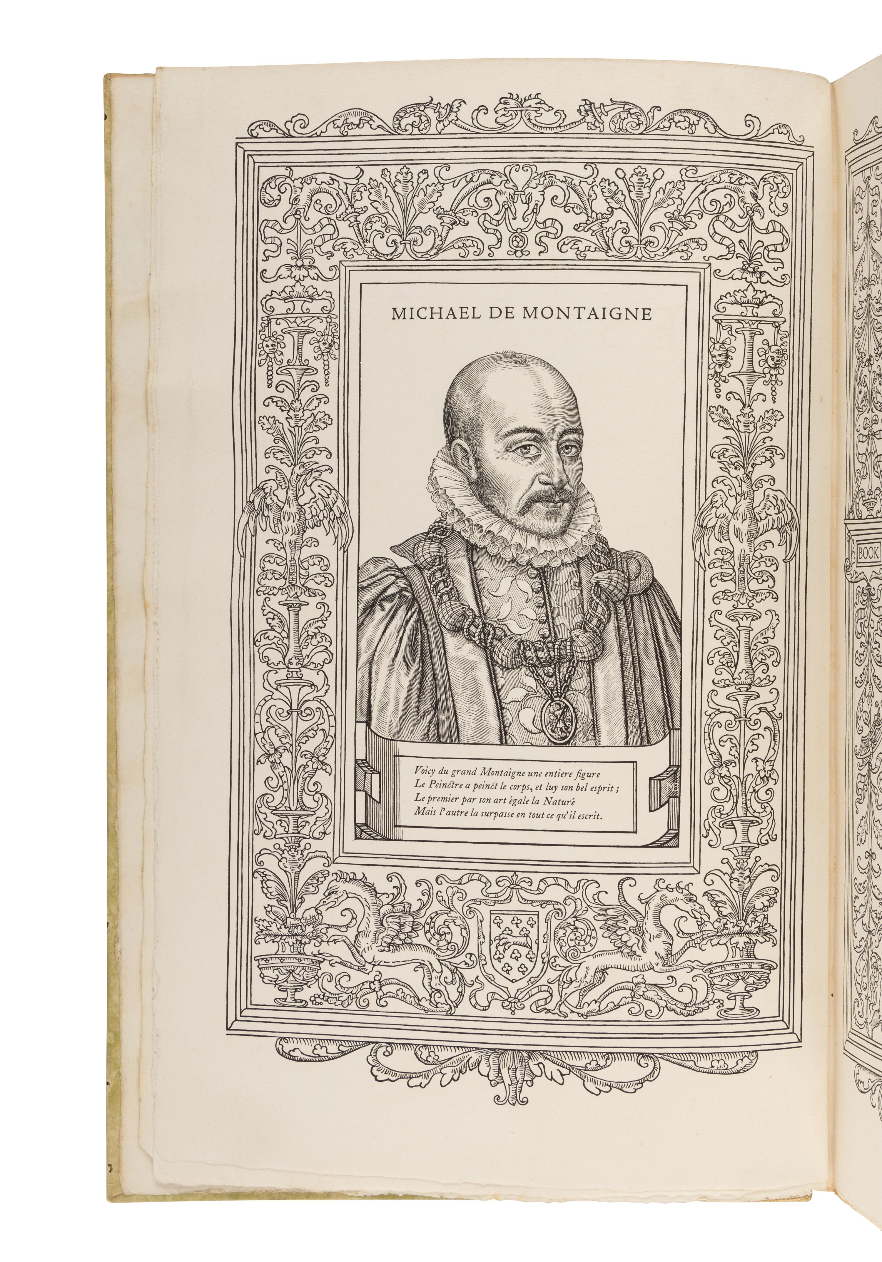 MONTAIGNE, Michael (1533-1592). Essays of Michael Lord of Montaigne . John Florio, translator. Boston and New York: Houghton Mifflin & Company, 1902-1904.