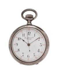 A Sterling Silver Open Face Pendant Watch, Spaulding & Co.,