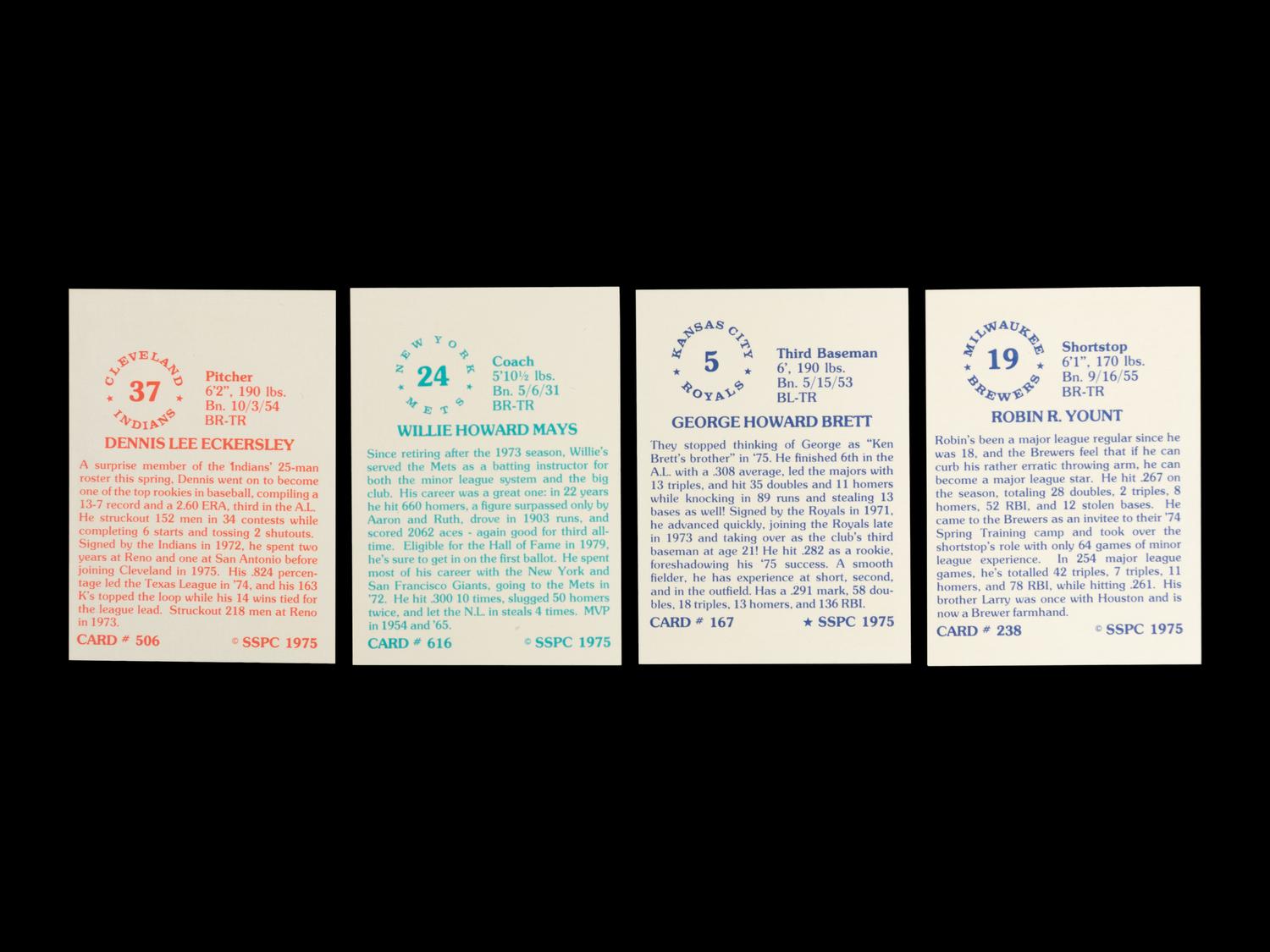 A Complete Set of 1975 SSPC Baseball Cards