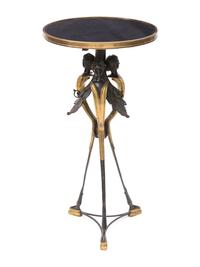 A Gilt and Patinated Bronze and Granite-Top Guéridon