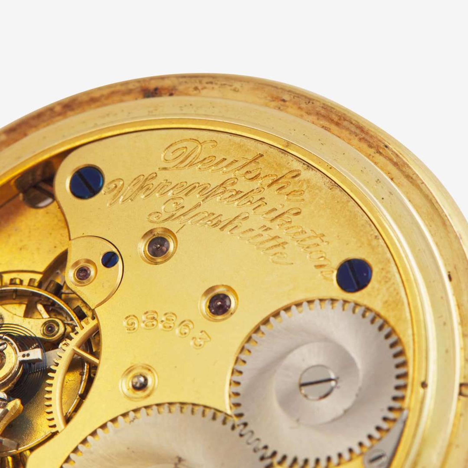 A 14K Yellow Gold A. Lange & Sohne Glashutte Pocket Watch c.1870s