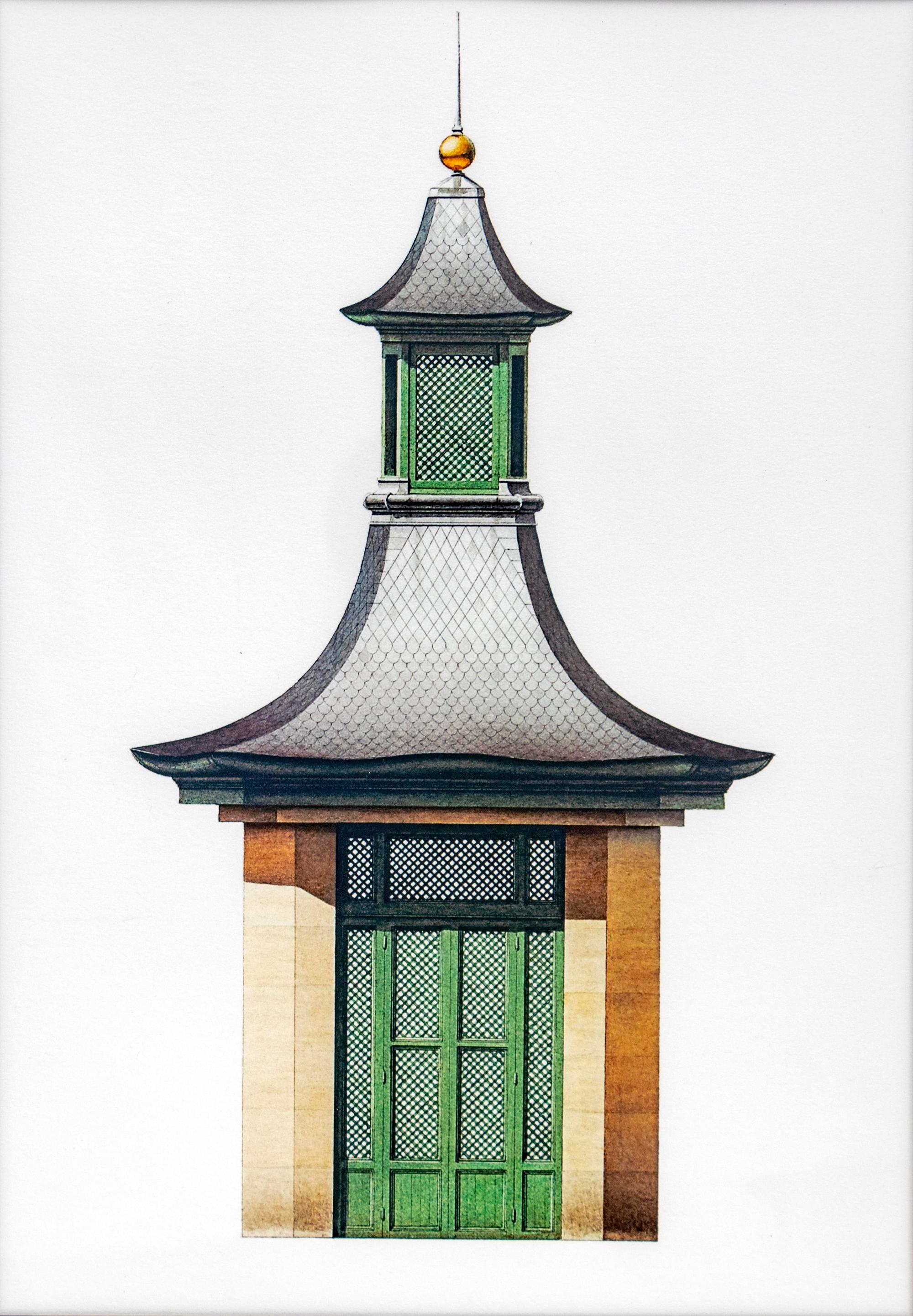 A Group of Gilt Framed Color Reproductions of Dams & Zega's Watercolors Chinoiseries — 20TH CENTURY