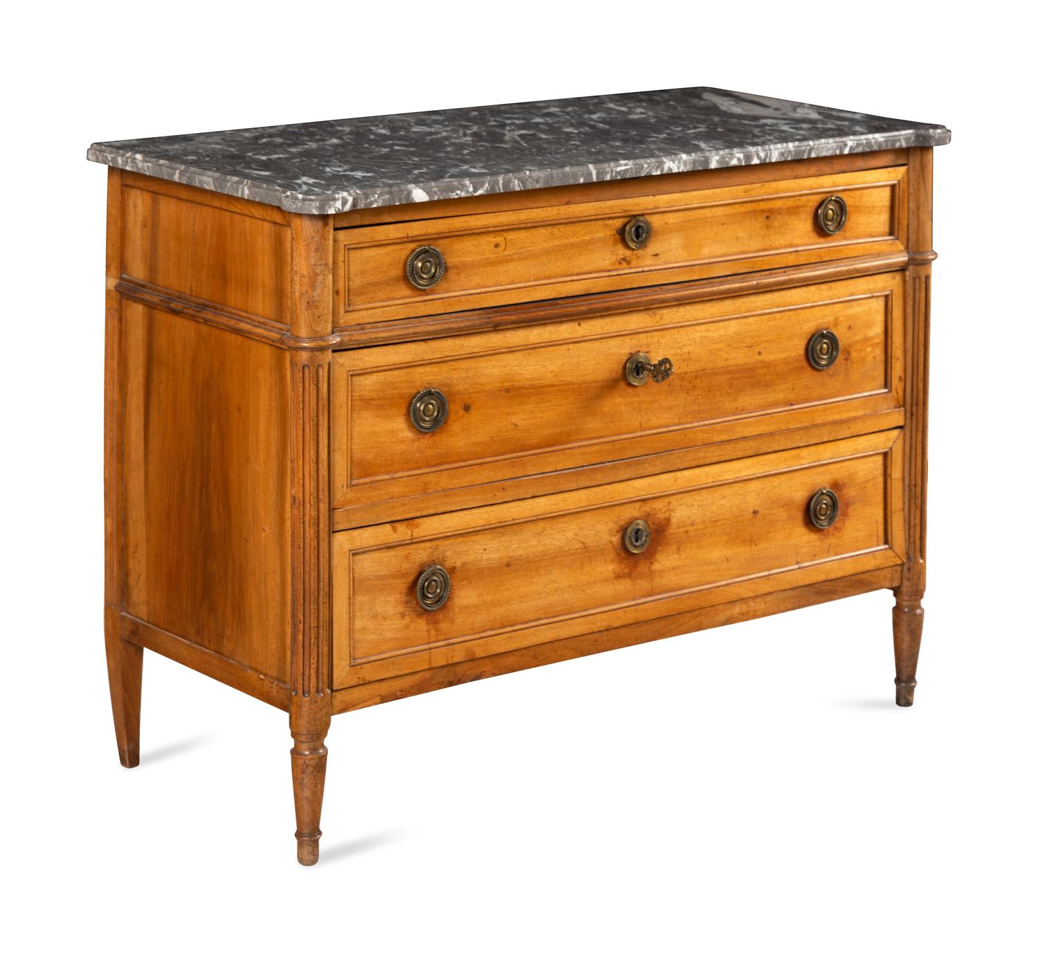 A Louis XVI Marble Top Commode