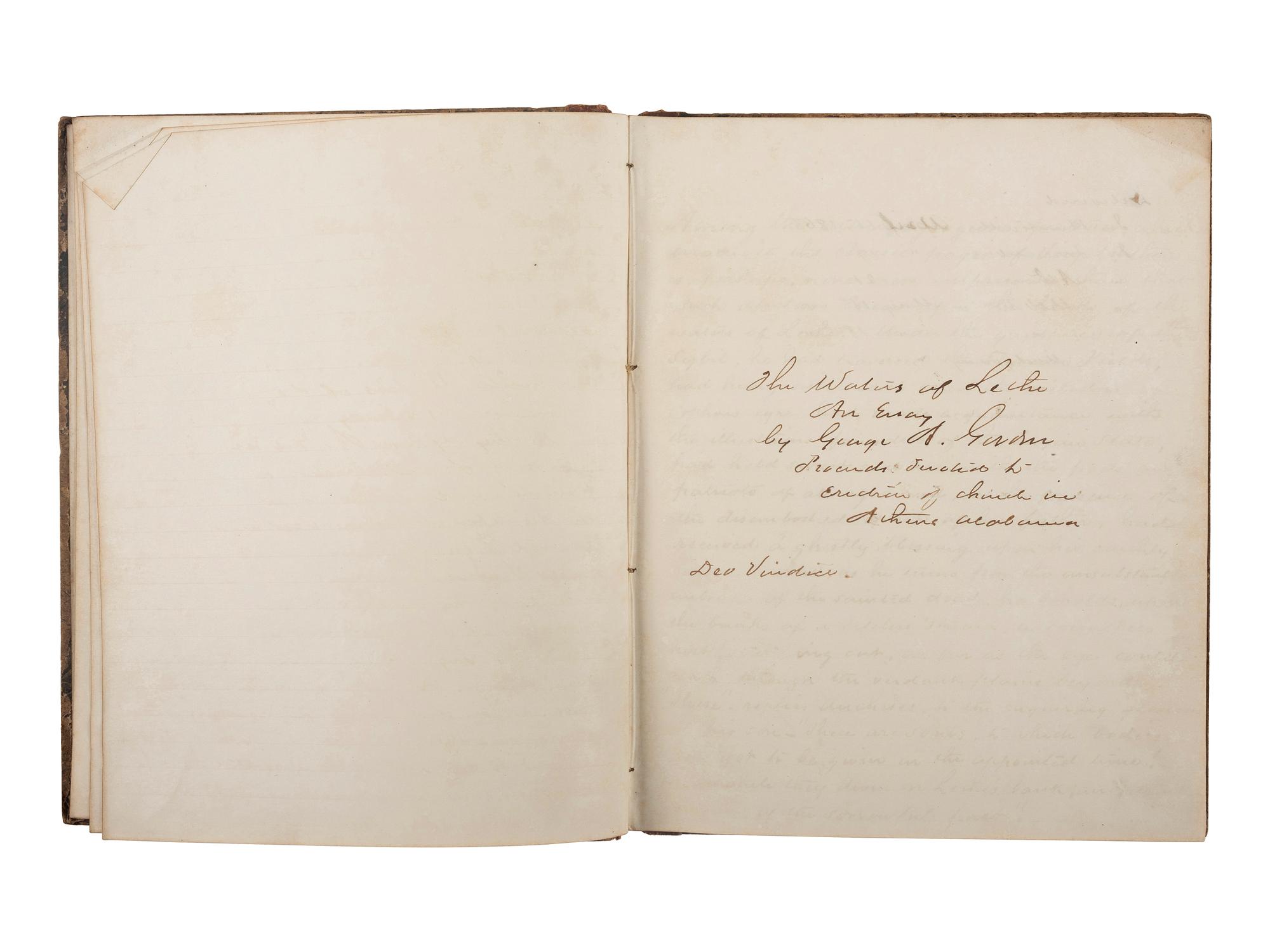 [CIVIL WAR]. A group of 4 items related to Colonel George A. Gordon, 1st and 63rd Georgia Infantry, comprising: