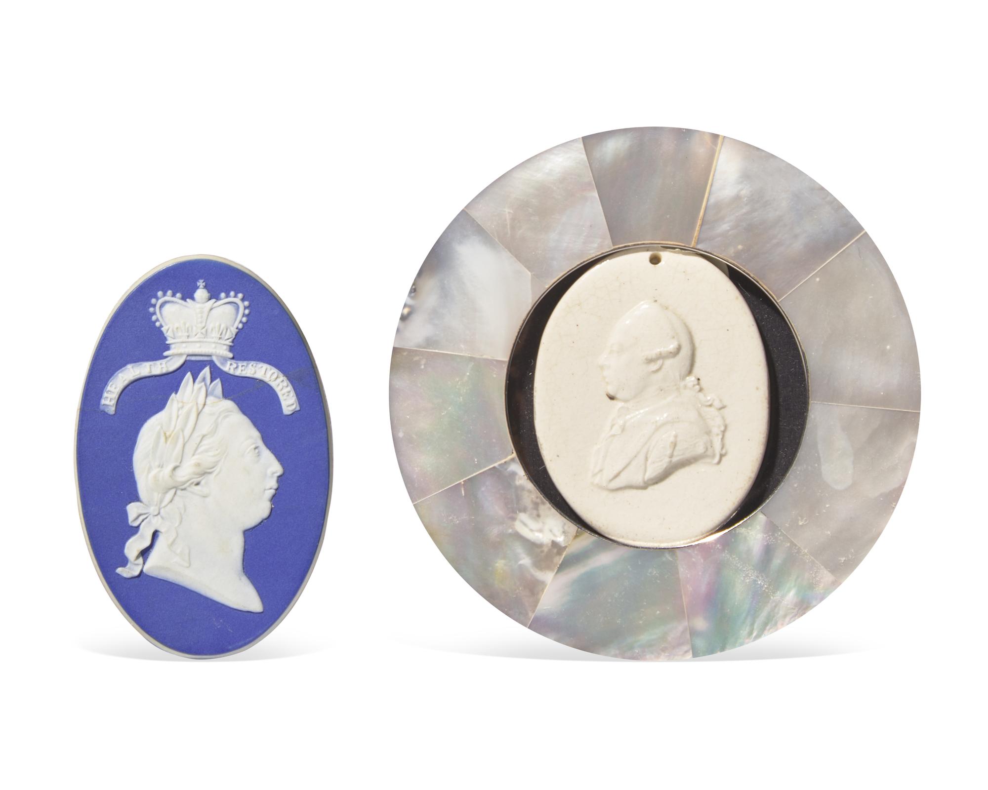 Two Wedgwood Portrait Plaques of King George III